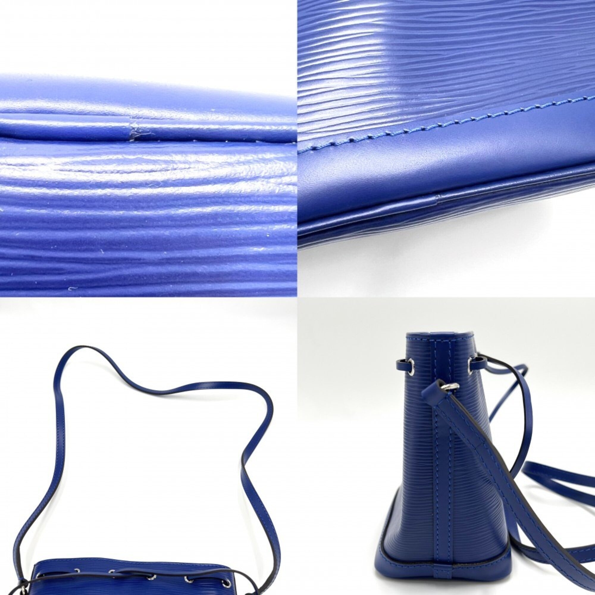 Louis Vuitton Blue Blueberry Epi Leather Shoulder Bag (Pre-Owned)