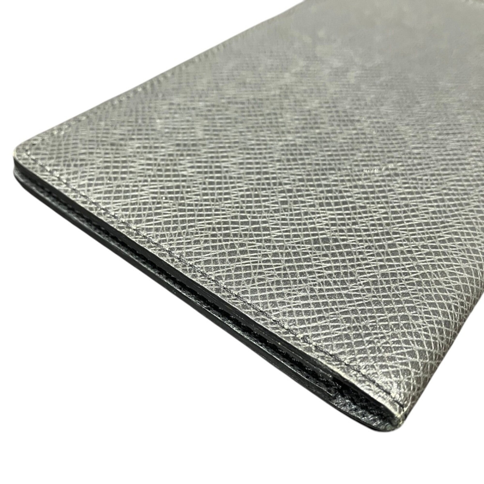 Louis Vuitton Taiga Gray Leather Long Wallet (Bi-Fold) (Pre-Owned)