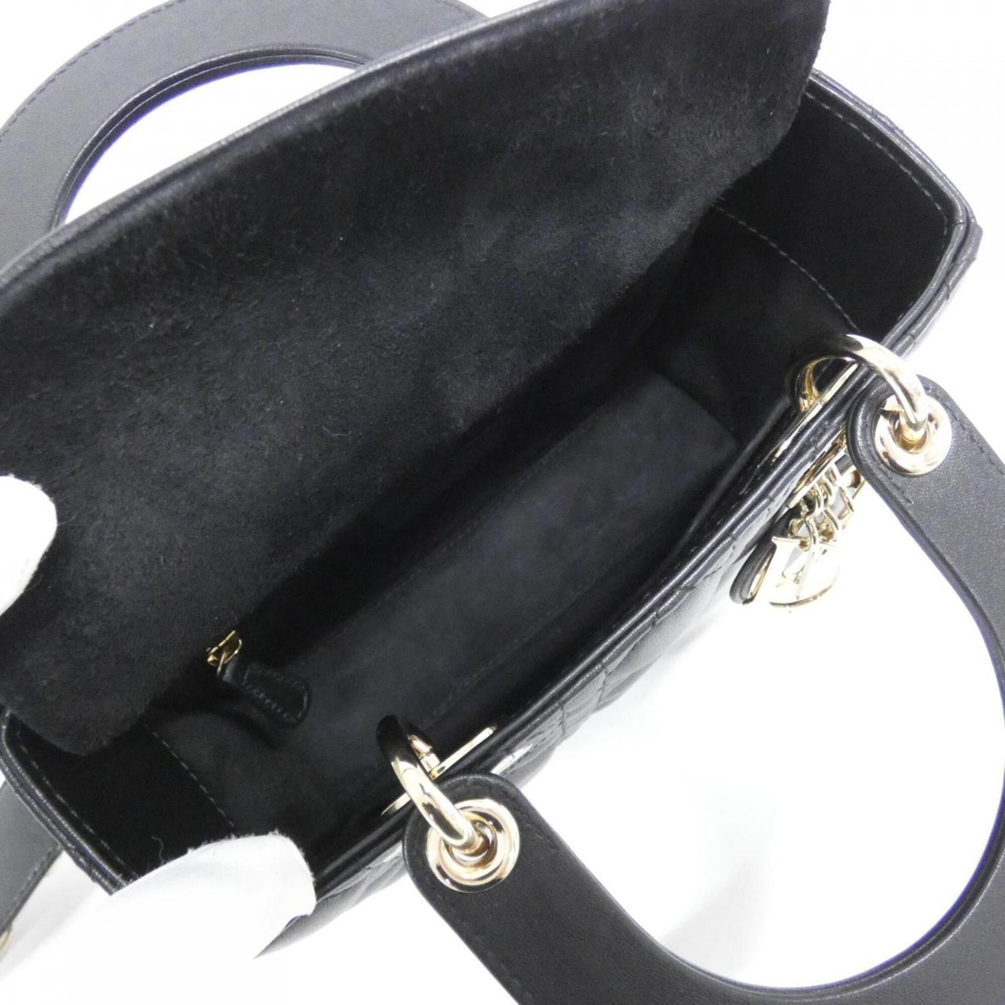 Christian Dior Black Leather Handbag (Pre-Owned)
