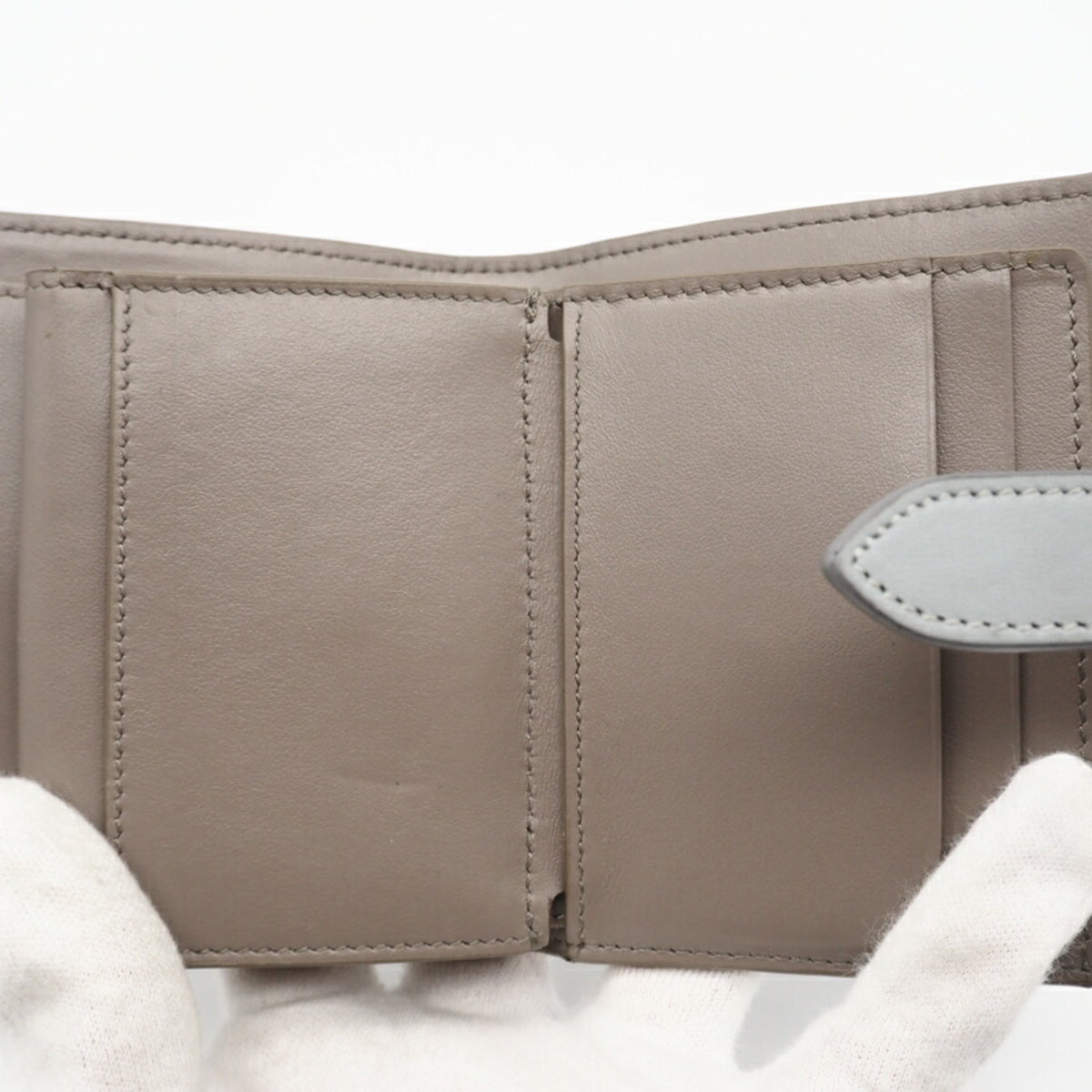 Celine Beige Blue Leather Wallet (Bi-Fold) (Pre-Owned)
