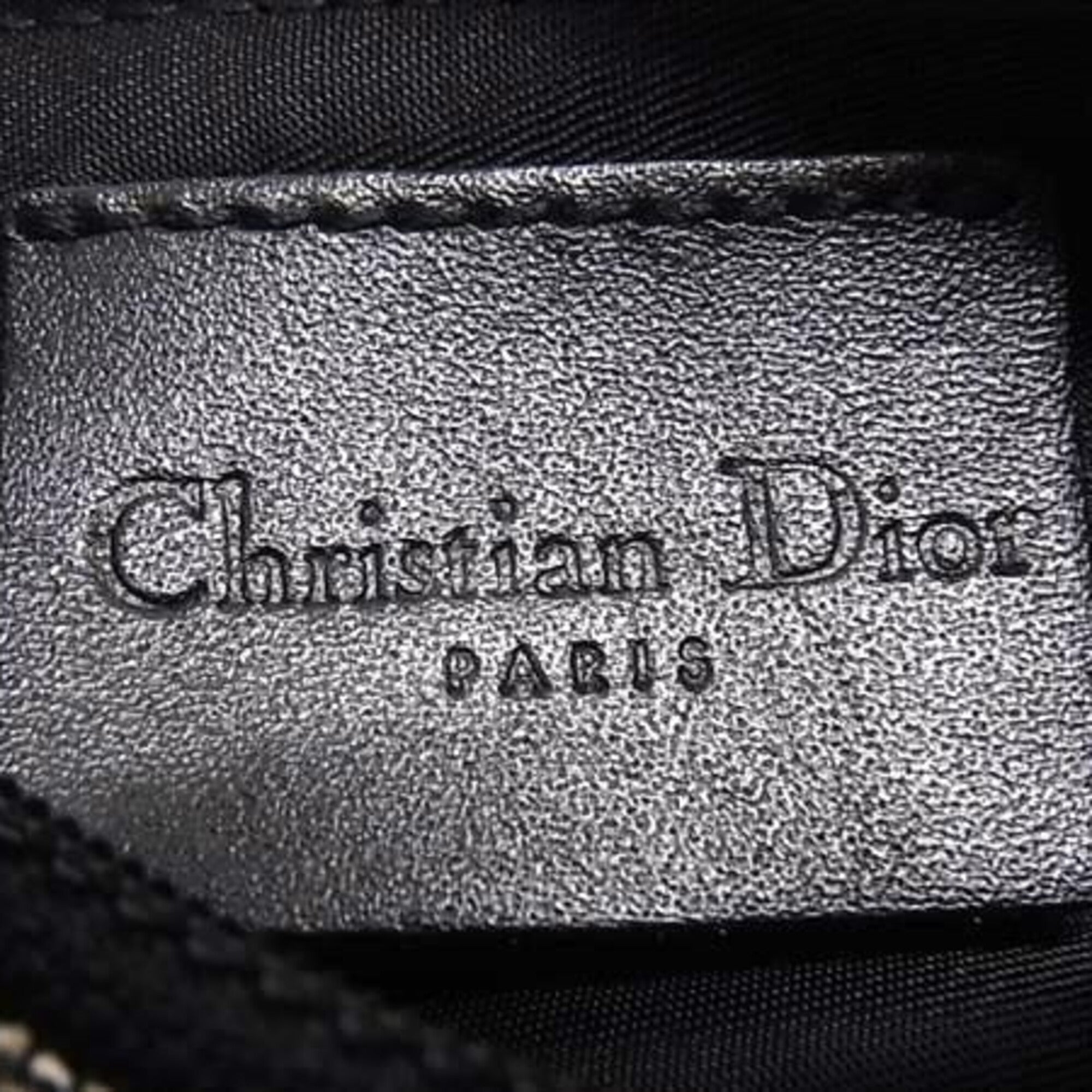 Christian Dior Trotter Black Canvas Coin Purse/Coin Case (Pre-Owned)