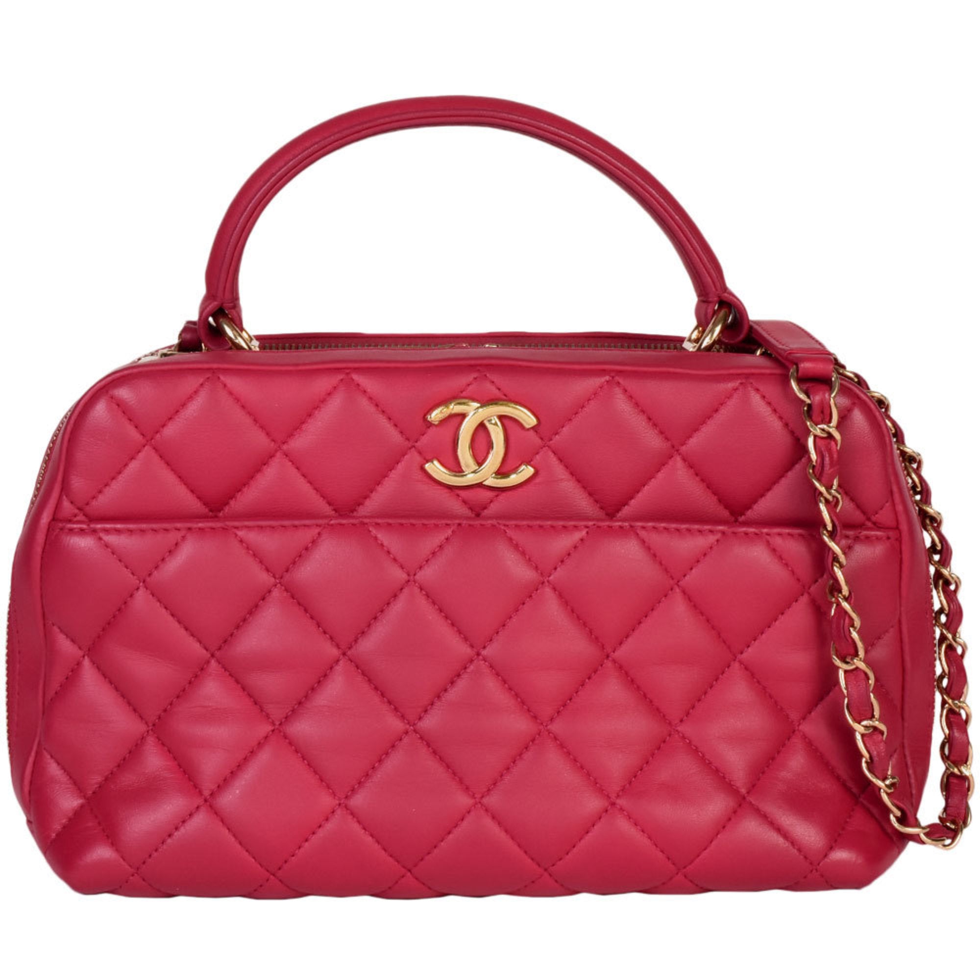 Chanel Pink Suede Handbag Shoulder Bag (Pre-Owned)