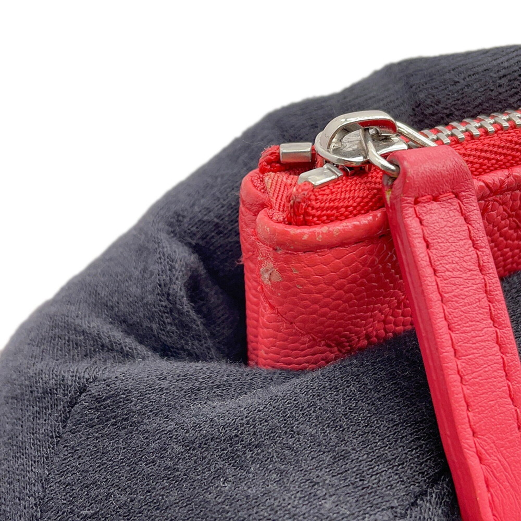 Chanel Matelasse Pink Grained Calfskin Clutch Bag (Pre-Owned)