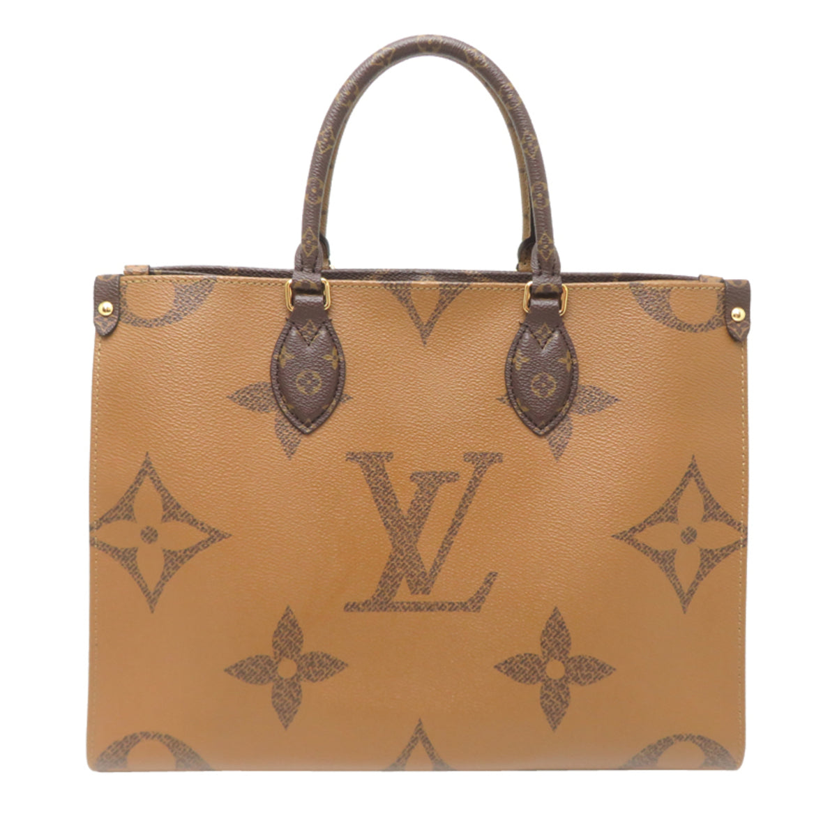Louis Vuitton Brown Red Color Monogram Reverse Tote Bag (Pre-Owned)