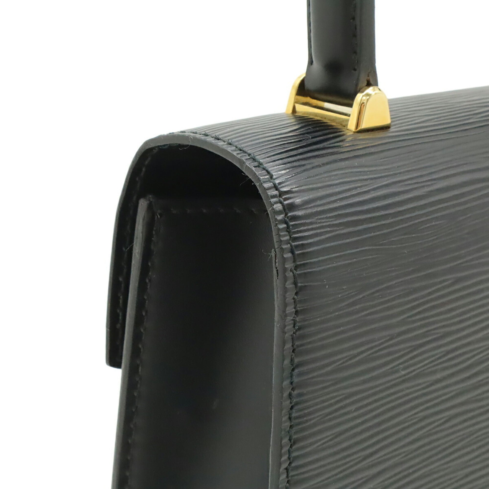 Louis Vuitton Epi Black Noir Epi Leather Handbag (Pre-Owned)