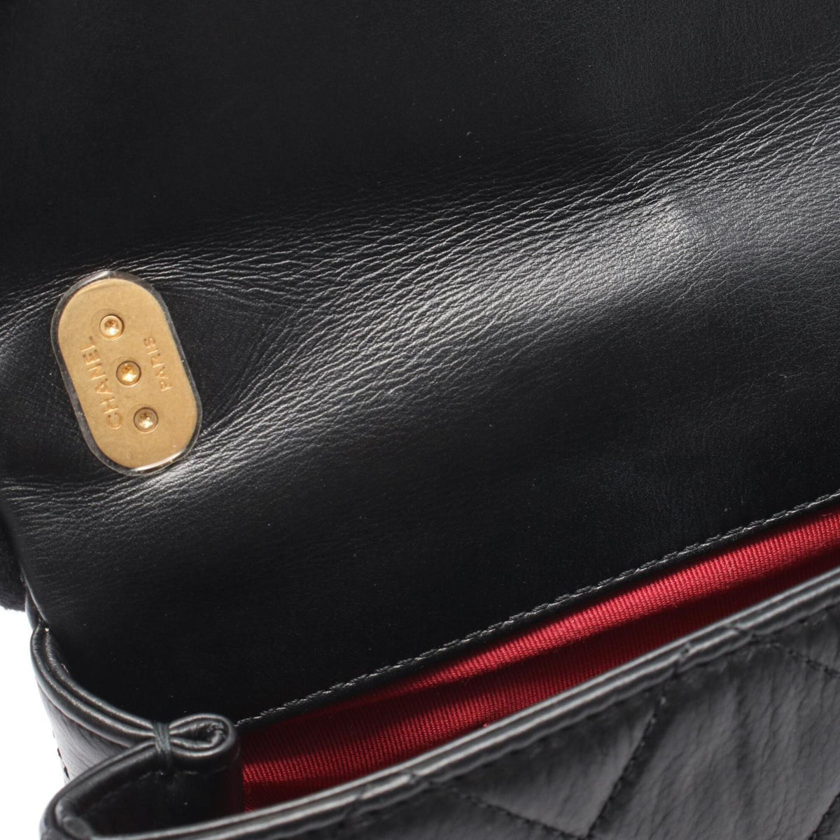 Chanel Black Leather Handbag Shoulder Bag (Pre-Owned)
