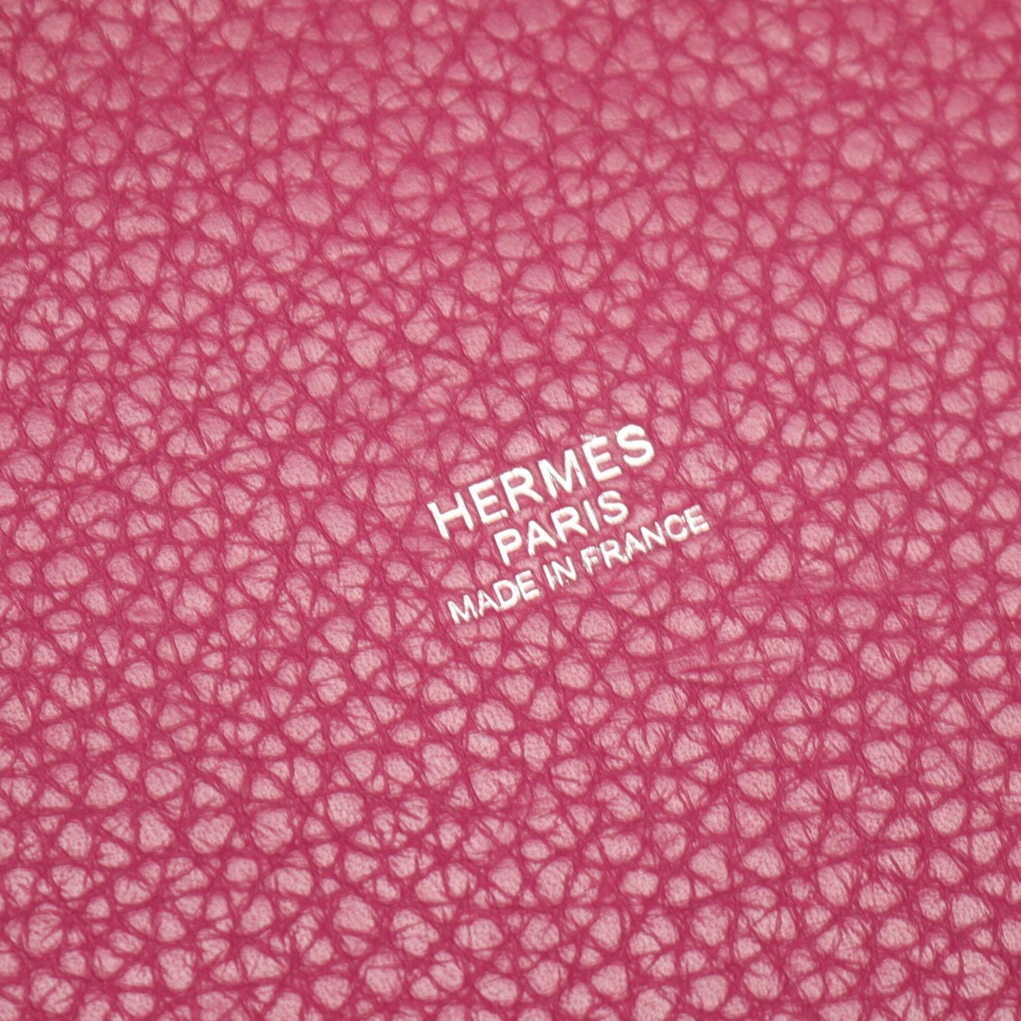 Hermes Purple Tosca Taurillon Clemence Leather Leather Handbag (Pre-Owned)