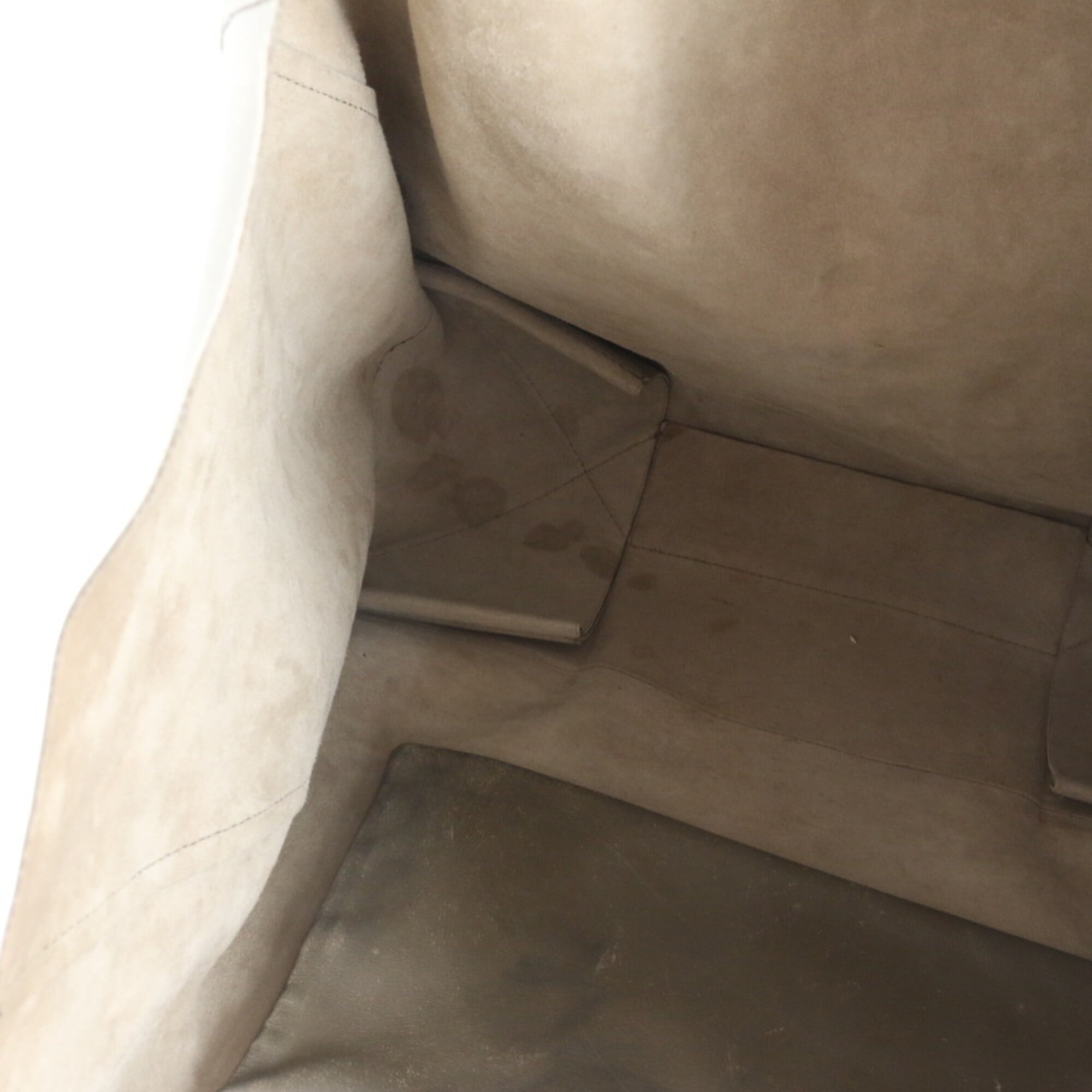 Celine Cabas Grayish Leather Handbag (Pre-Owned)