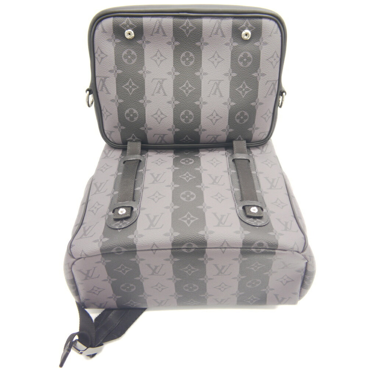 Louis Vuitton Gray Coated Canvas Backpack Pouch (Pre-Owned)