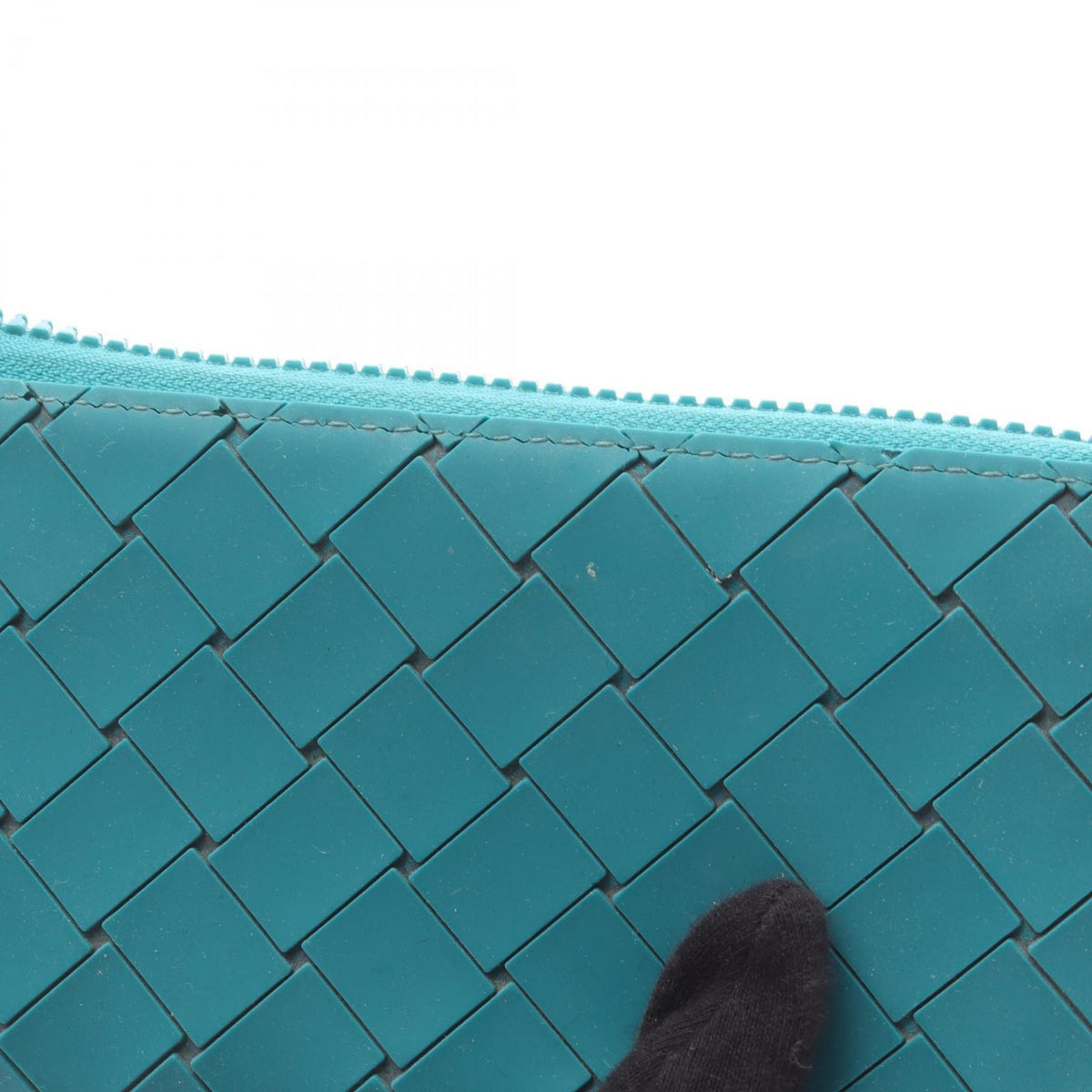 Bottega Veneta Green Rubber Long Wallet (Bi-Fold) (Pre-Owned)