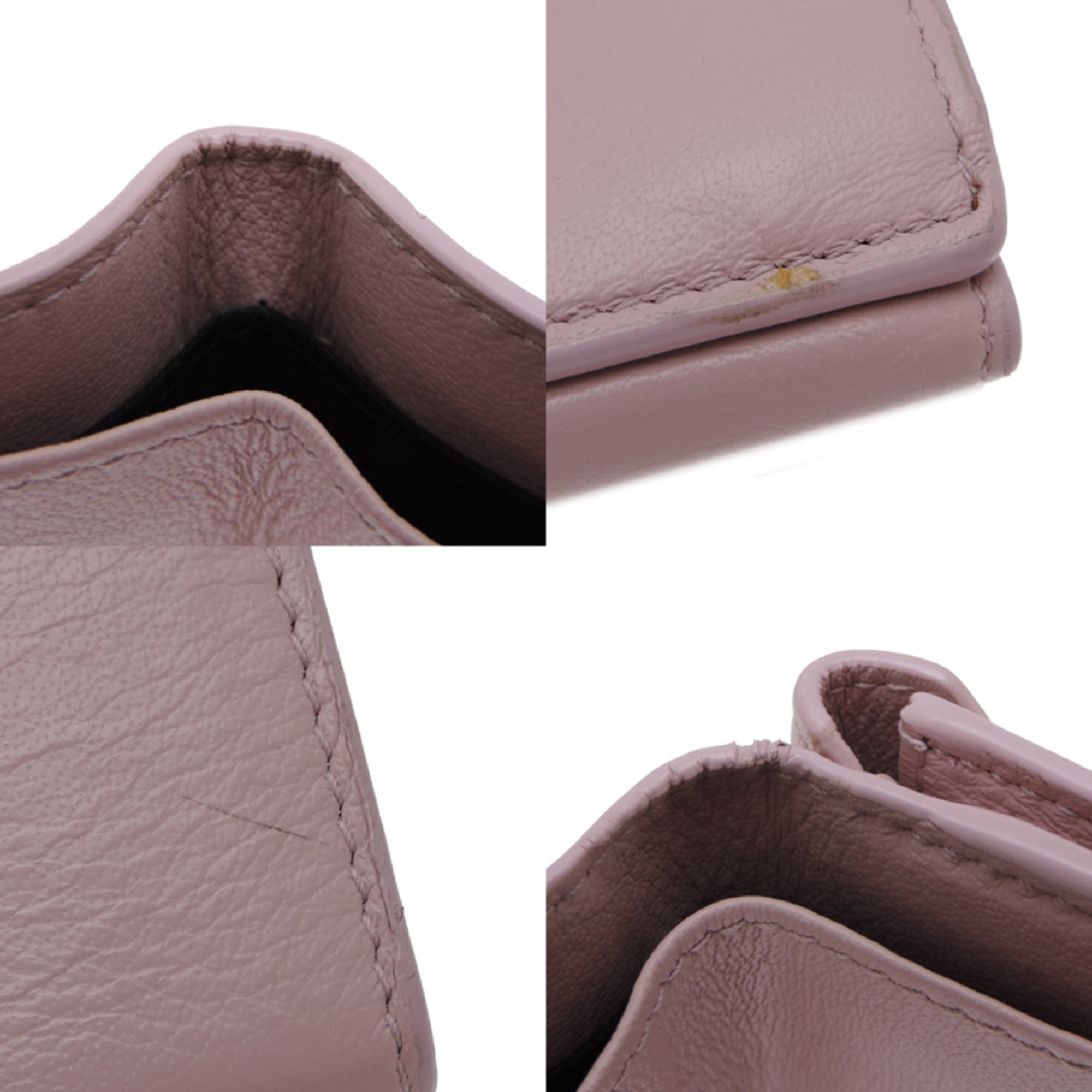 Balenciaga Pink Leather Wallet (Tri-Fold) (Pre-Owned)