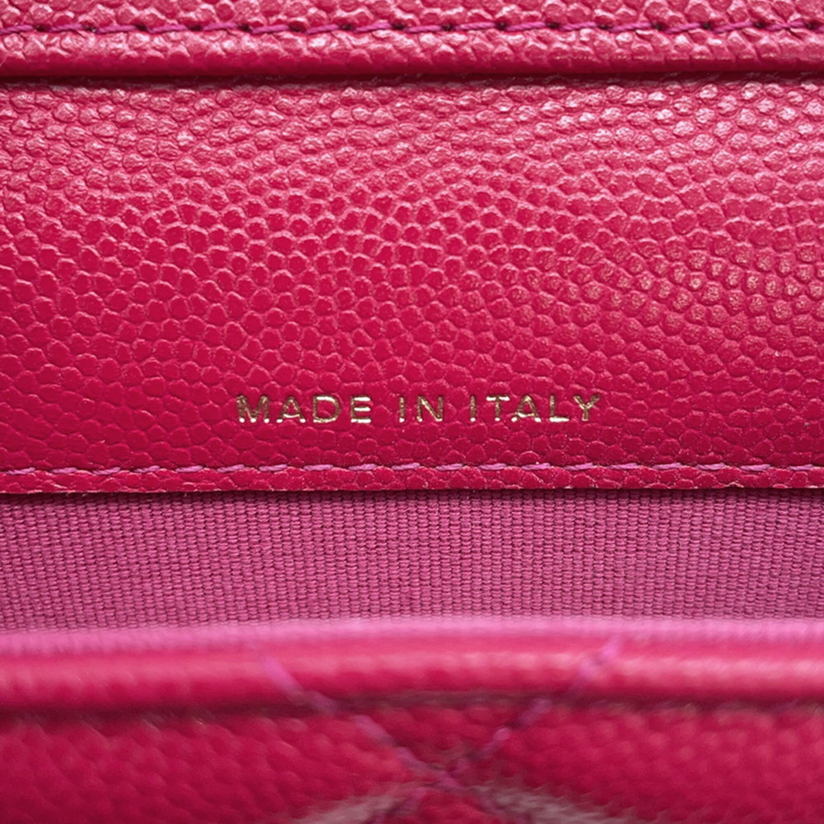 Chanel Pink Grained Calfskin Handbag Shoulder Bag (Pre-Owned)