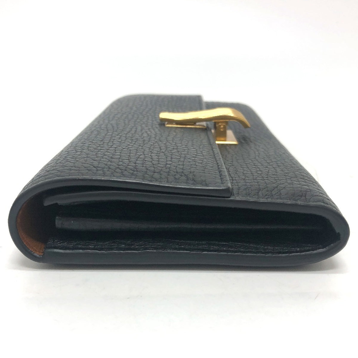 Bottega Veneta Black Leather Long Wallet (Bi-Fold) (Pre-Owned)