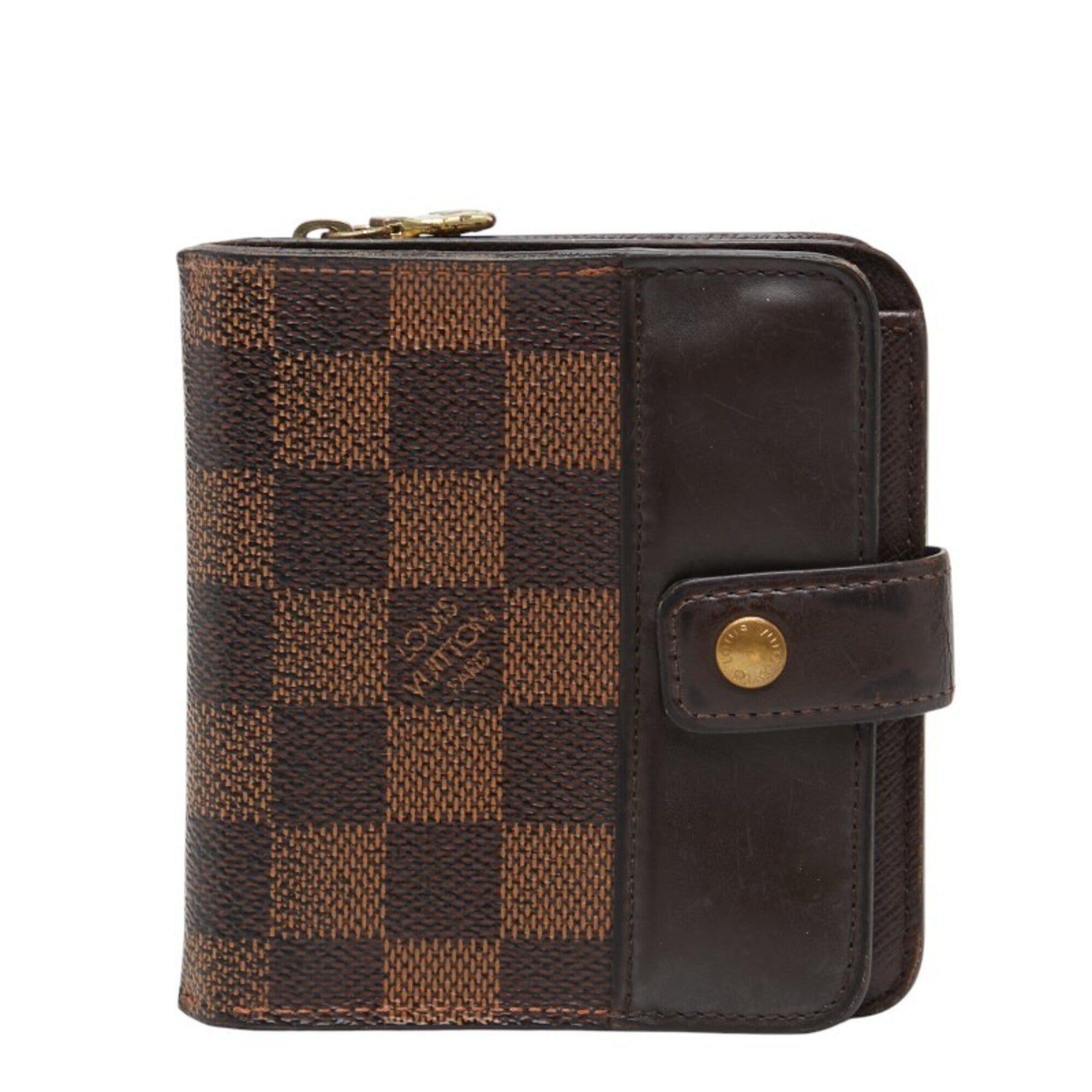 Louis Vuitton Damier Brown Ebene Pvc Leather Wallet (Bi-Fold) (Pre-Owned)