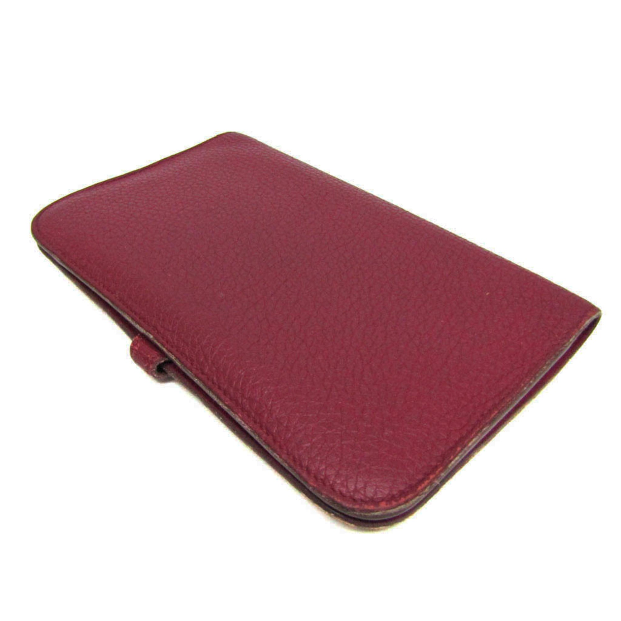 Hermes Dogon Wine Togo Leather Long Wallet (Bi-Fold) (Pre-Owned)