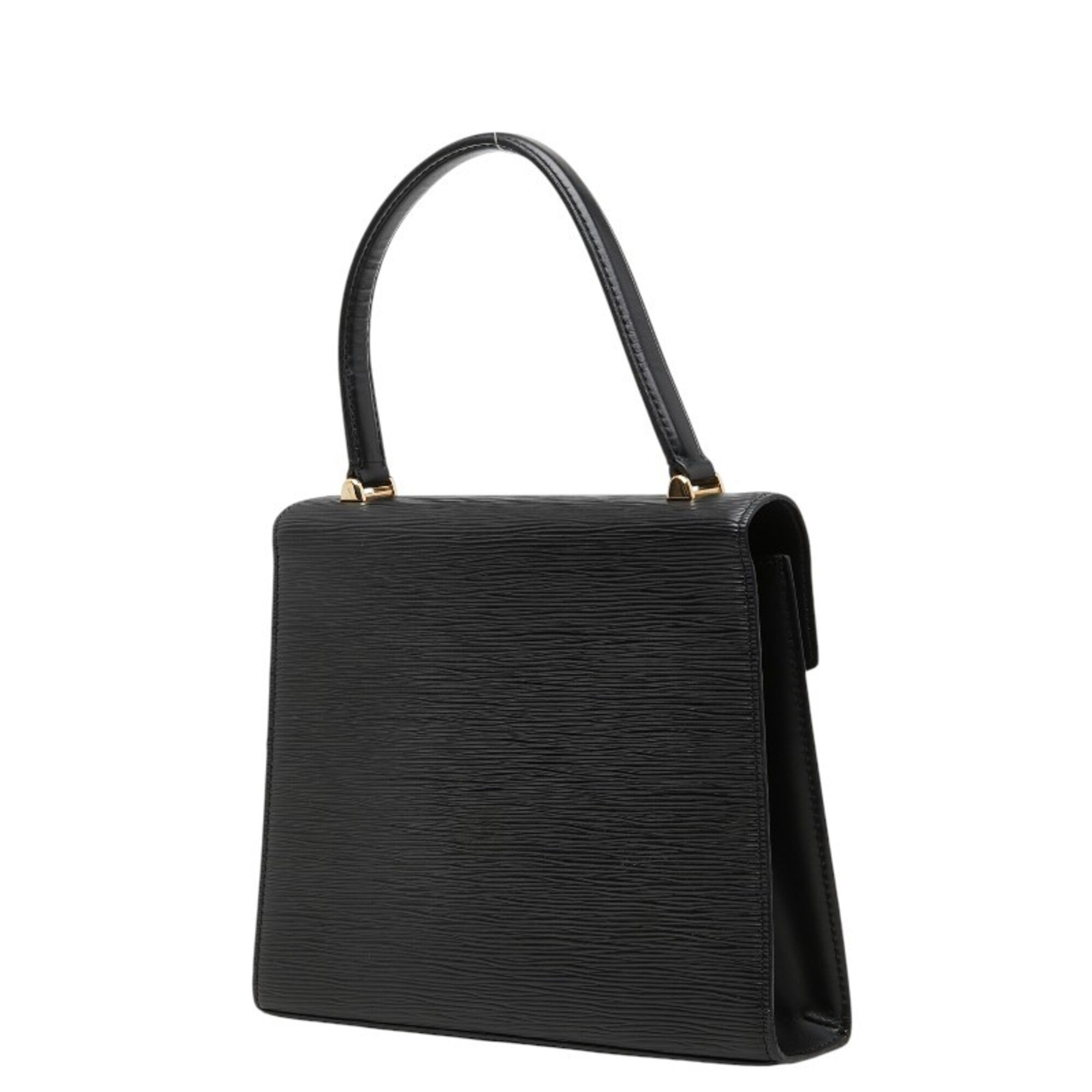 Louis Vuitton Black Noir Leather Handbag (Pre-Owned)