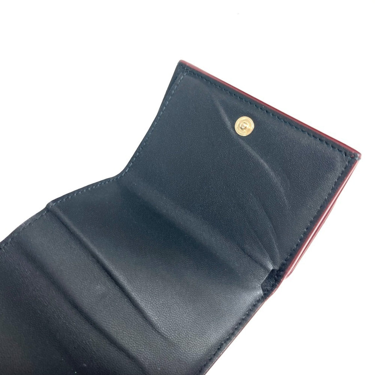 Cartier Wine Red Leather Wallet (Tri-Fold) (Pre-Owned)