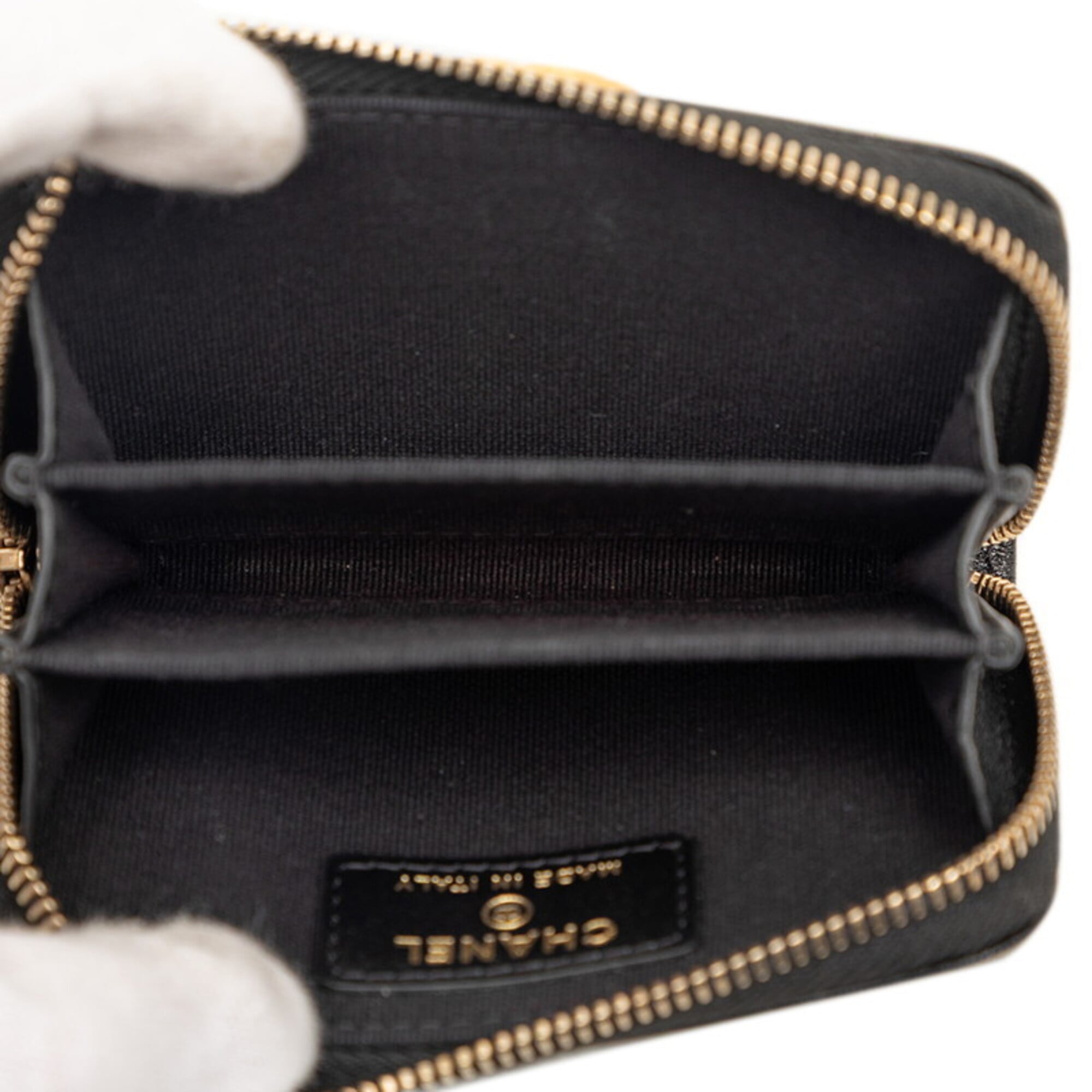 Chanel Boy Chanel Black Leather Coin Purse/Coin Case (Pre-Owned)