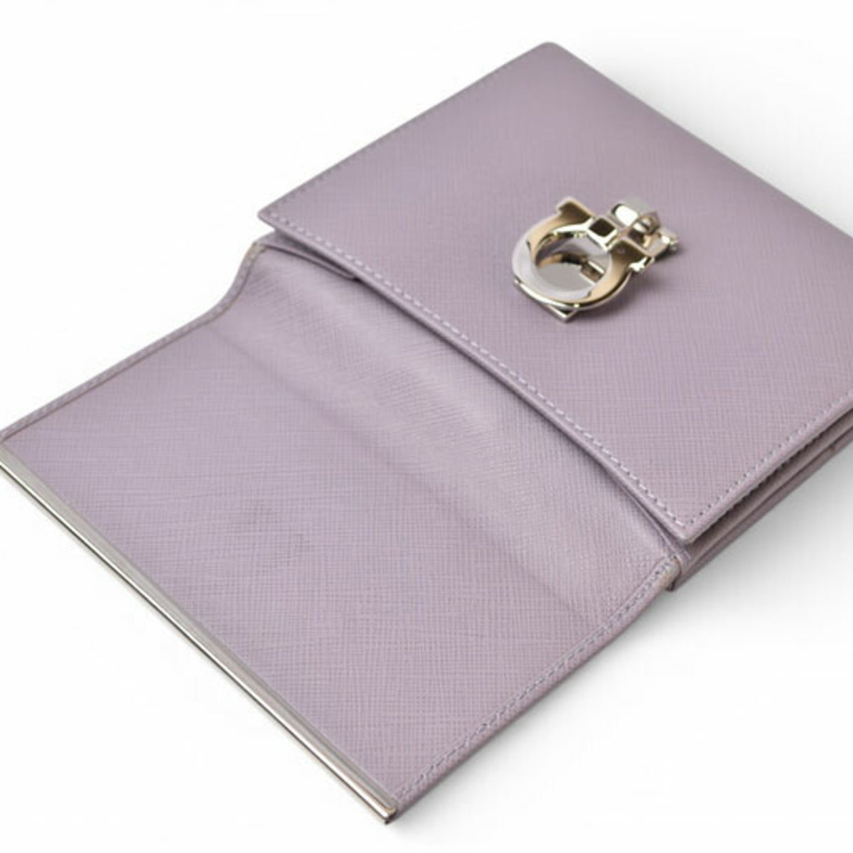 Salvatore Ferragamo Gancini Leather Wallet (Tri-Fold) (Pre-Owned)