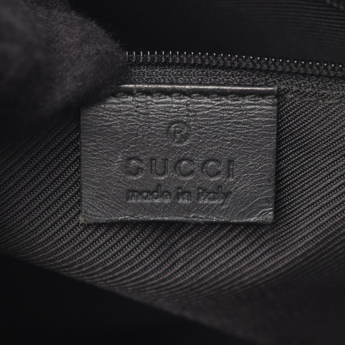 Gucci Beige Black Canvas Leather Shoulder Bag (Pre-Owned)
