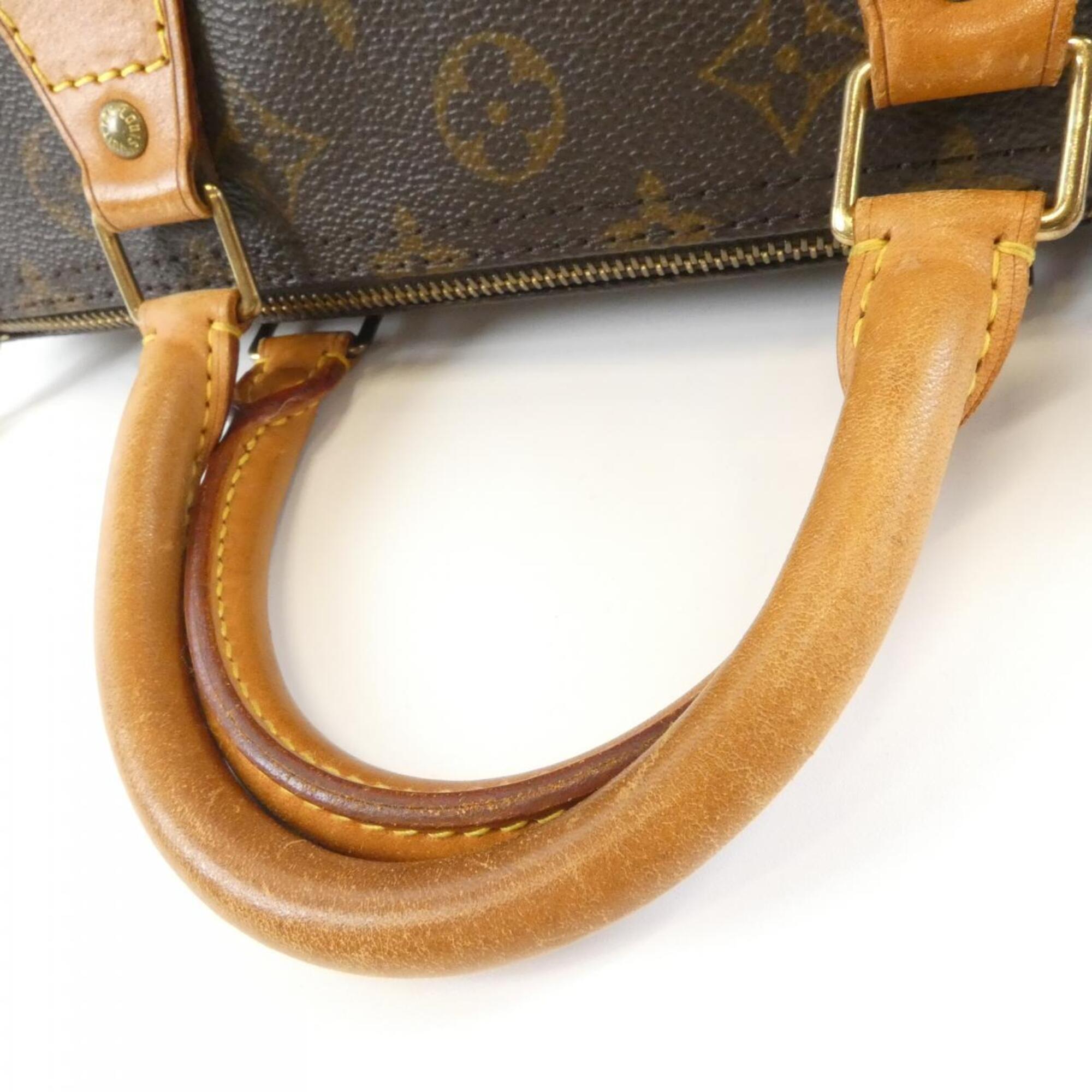 Louis Vuitton Marron Coated Canvas Boston Bag (Pre-Owned)