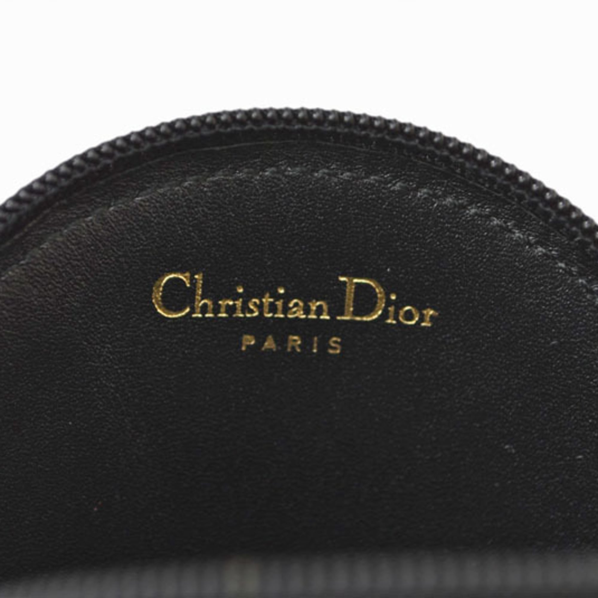 Christian Dior Black Leather Coin Purse/Coin Case (Pre-Owned)