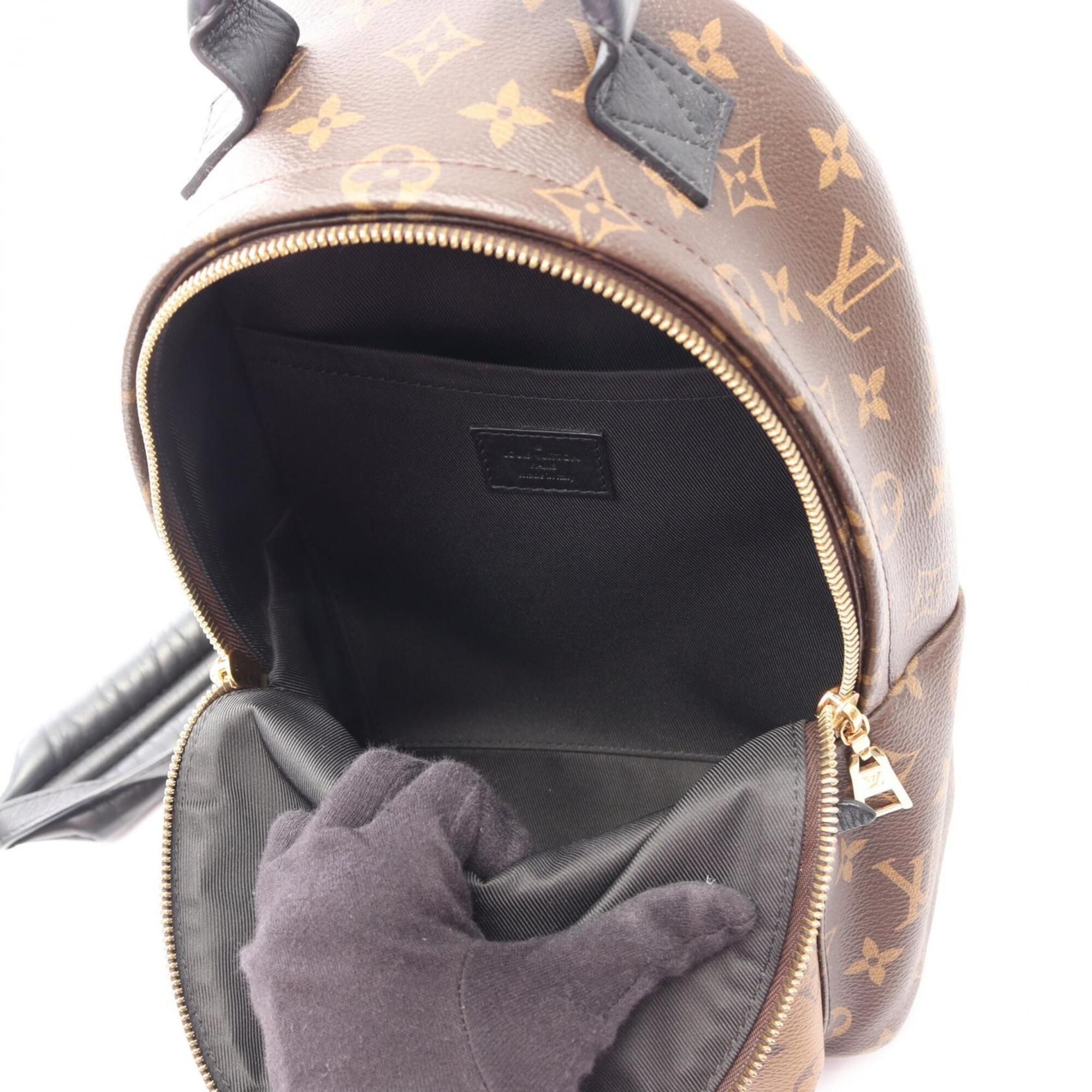 Louis Vuitton Beige Brown Coated Canvas Leather Backpack Handbag (Pre-Owned)