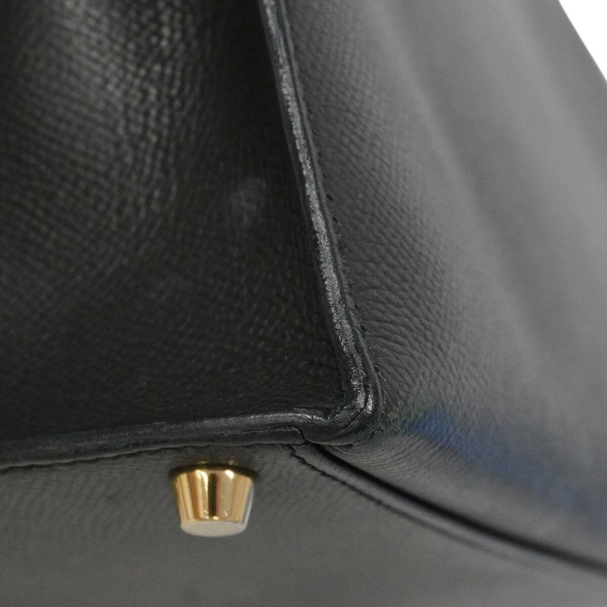Hermes Black Leather Handbag (Pre-Owned)