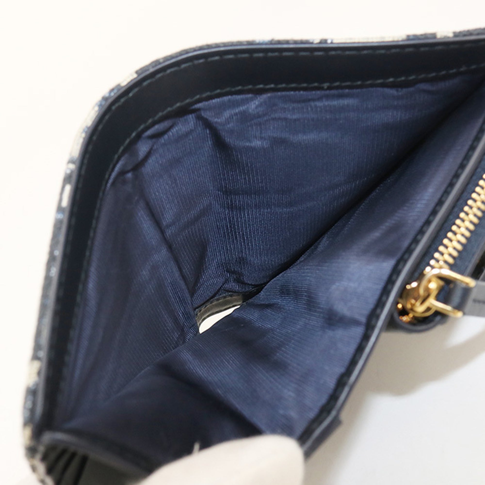 Christian Dior Navy Wallet (Bi-Fold) (Pre-Owned)