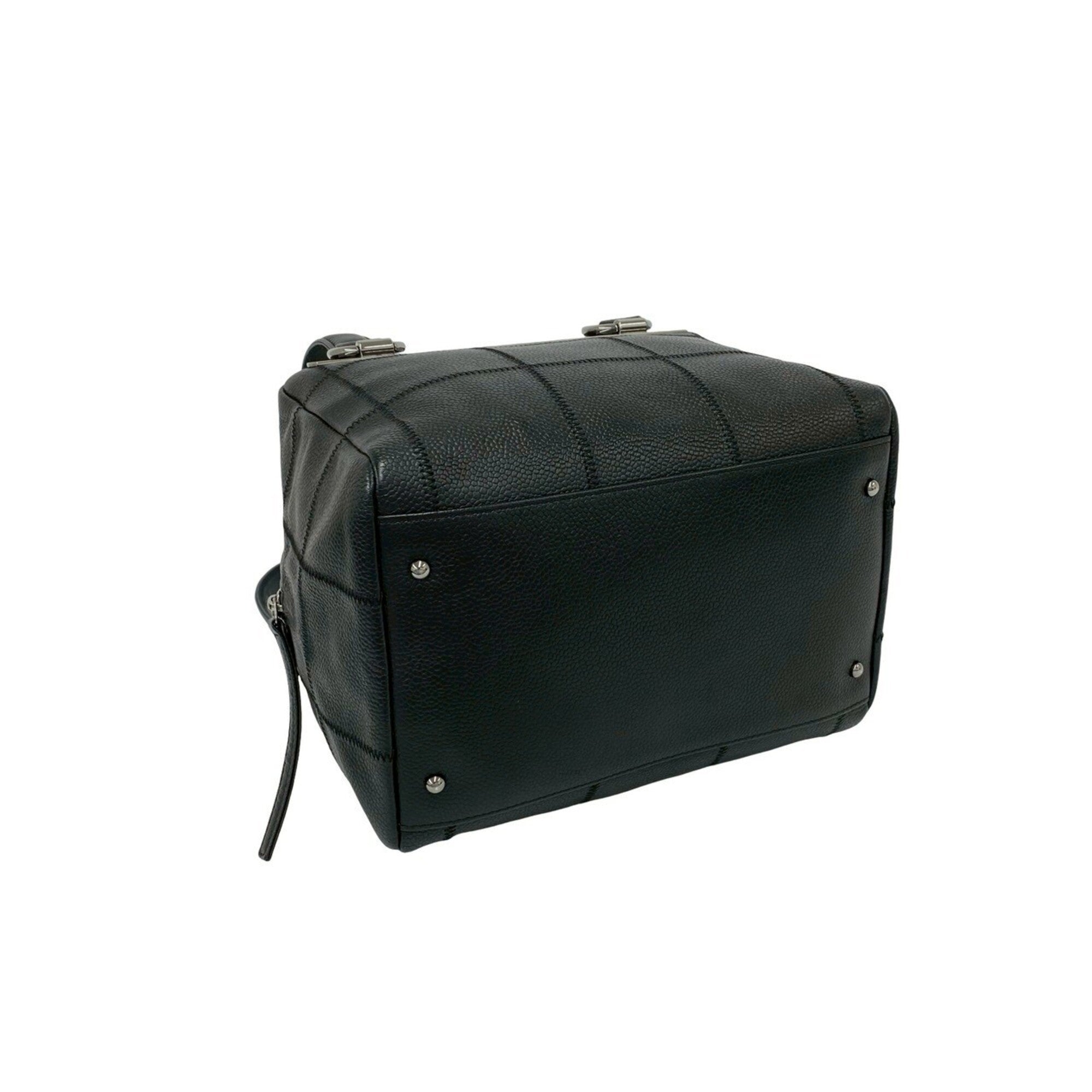 Chanel Black Grained Calfskin Handbag Shoulder Bag (Pre-Owned)