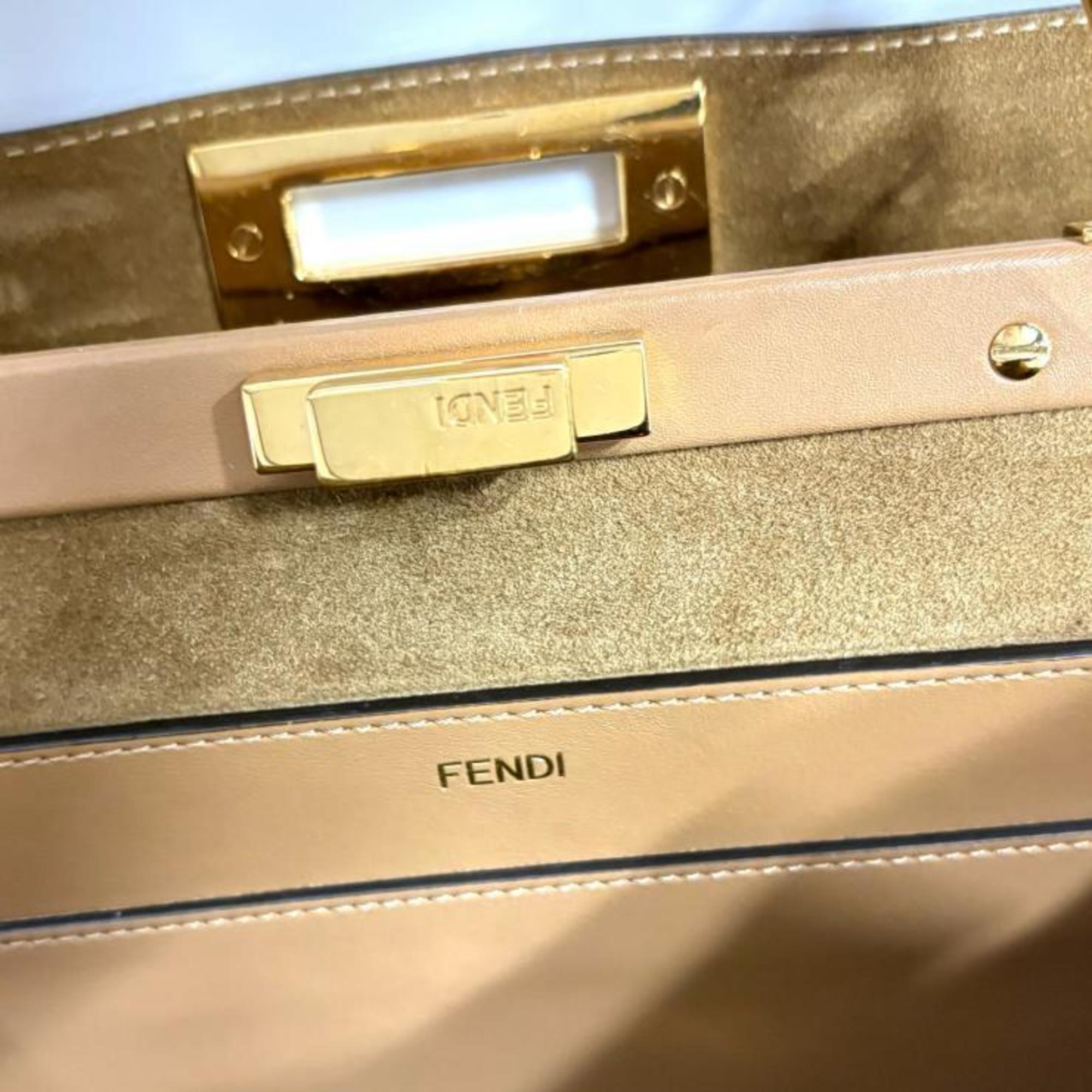 Fendi Beige Leather Handbag (Pre-Owned)