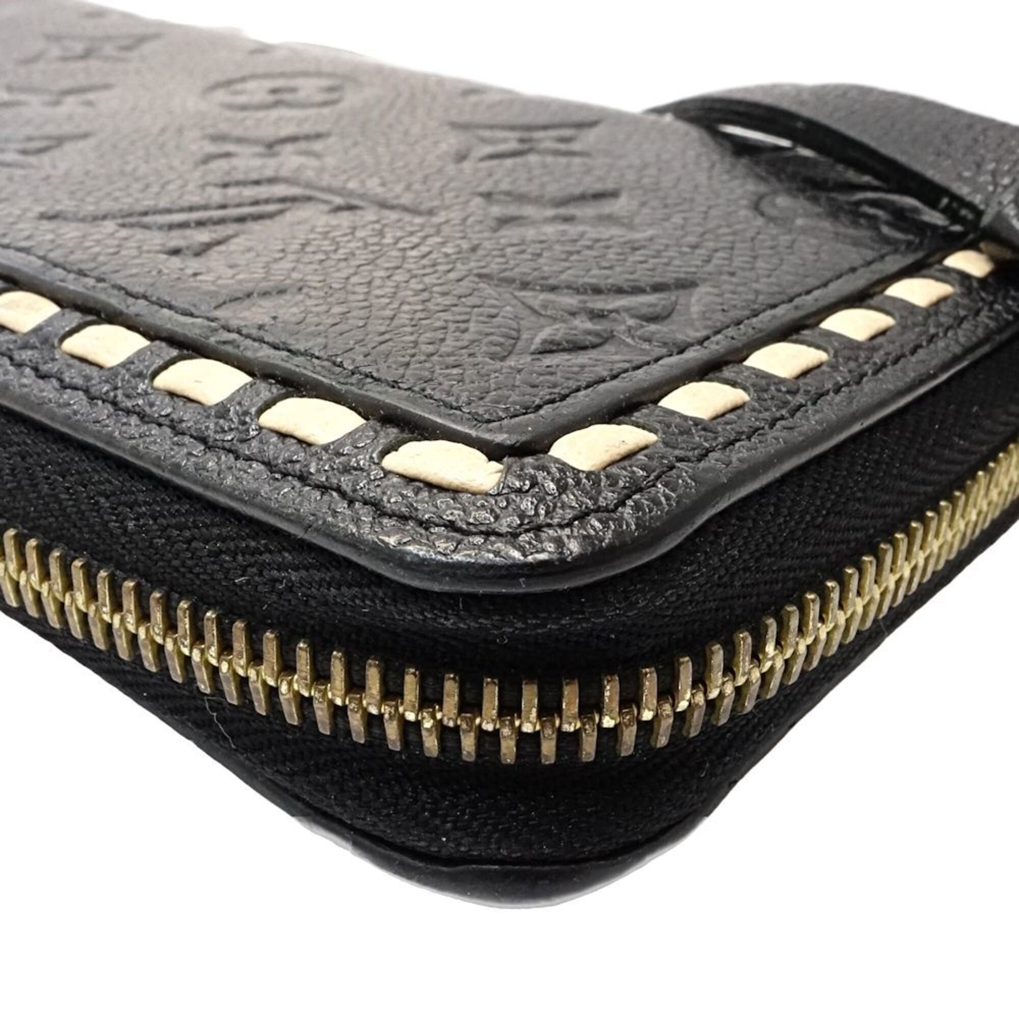 Louis Vuitton Monogram Empreinte Beige Noir Leather Long Wallet (Bi-Fold) (Pre-Owned)