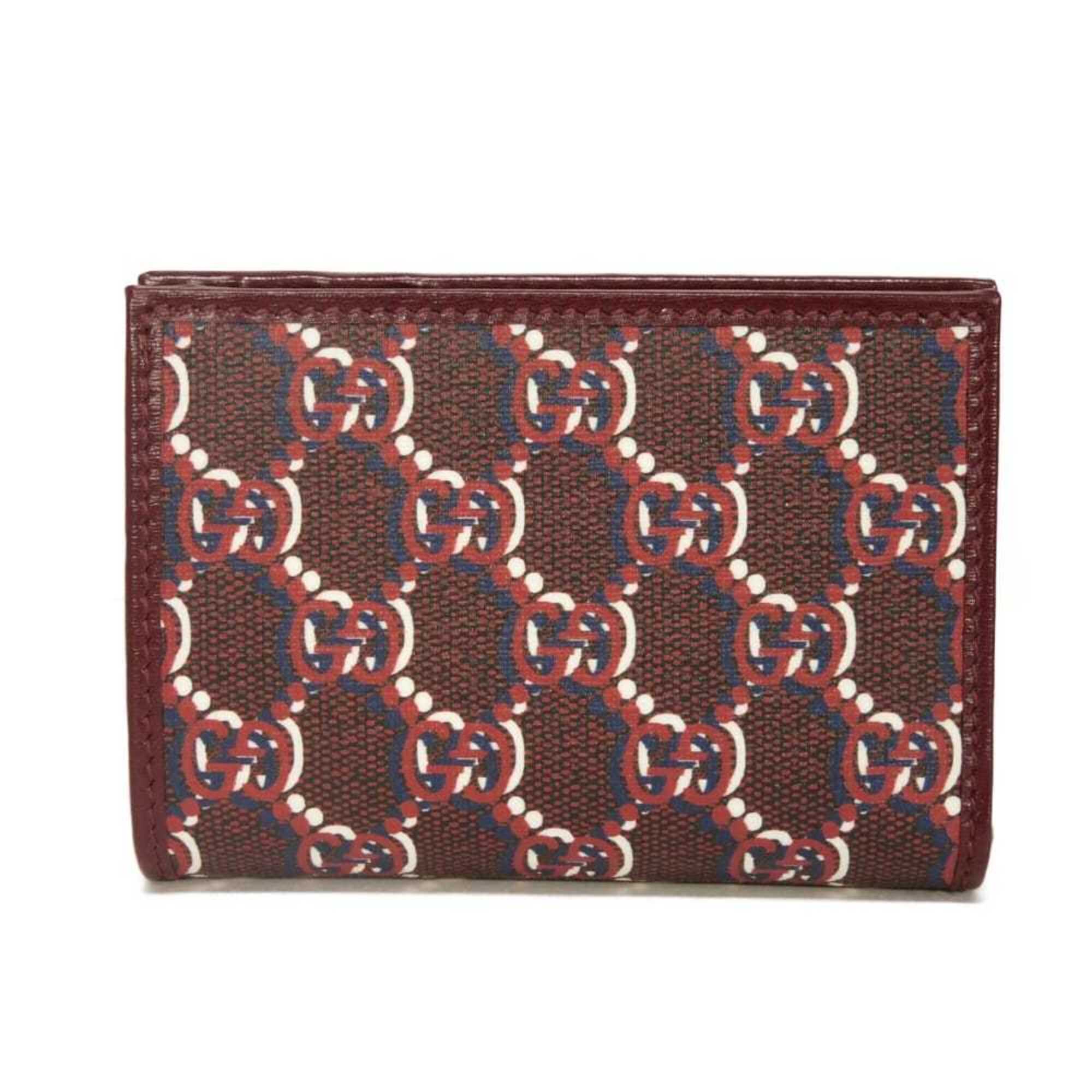 Gucci Bordeaux Red Color Gg Supreme Wallet (Bi-Fold) (Pre-Owned)