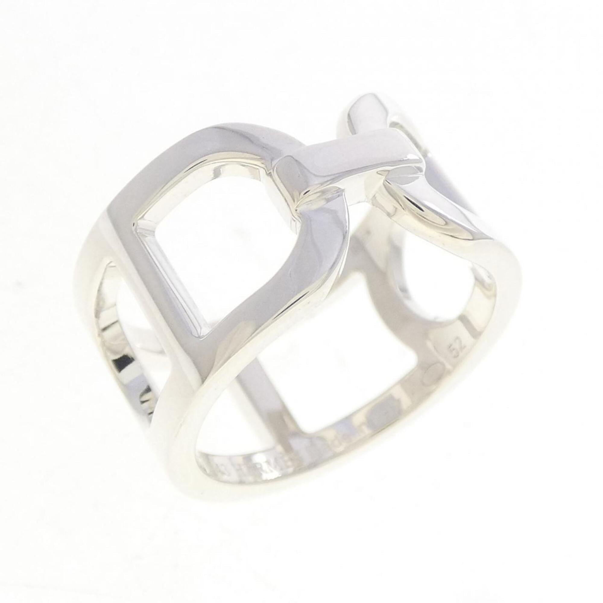 Hermes Silver 925 Band Ring (Pre-Owned)