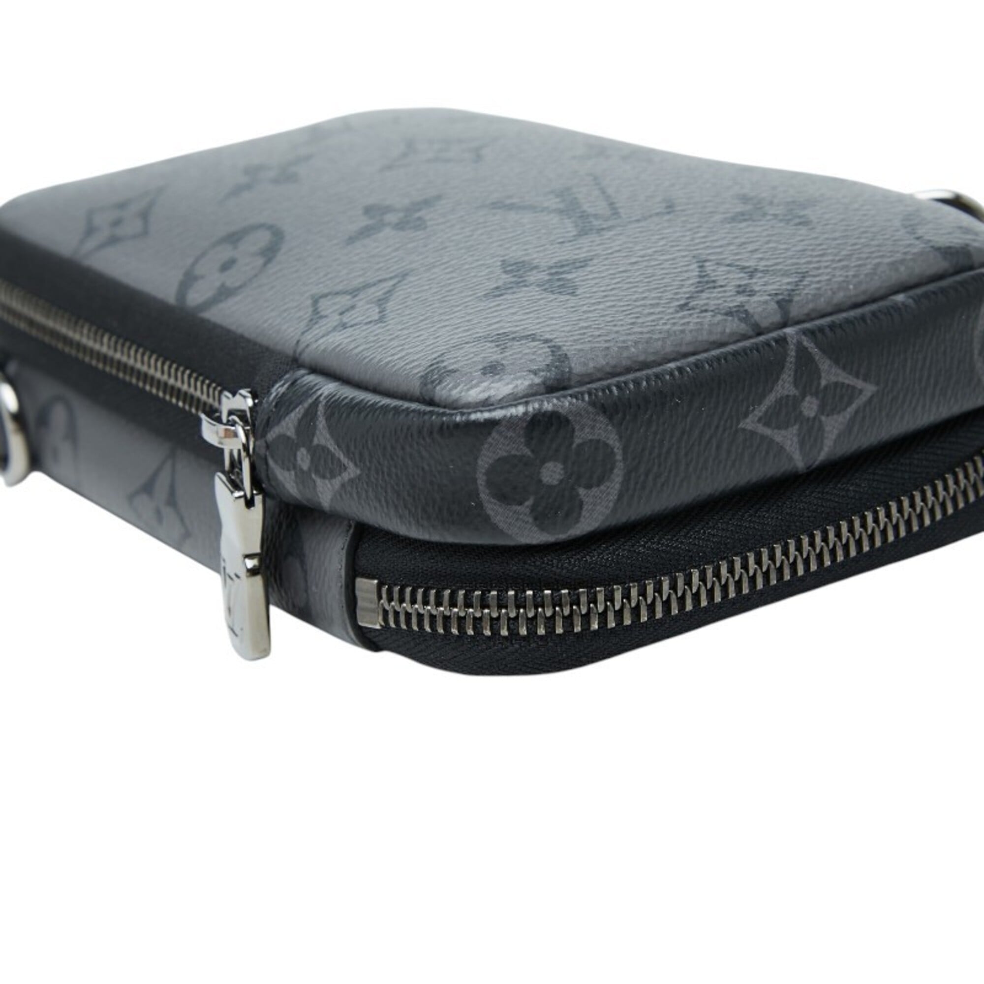 Louis Vuitton Black Gray Pvc Leather Pouch (Pre-Owned)