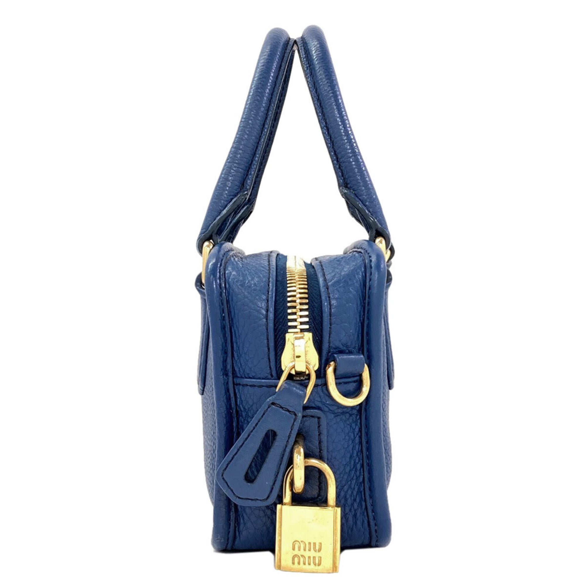 Miu Miu Blue Leather Handbag (Pre-Owned)