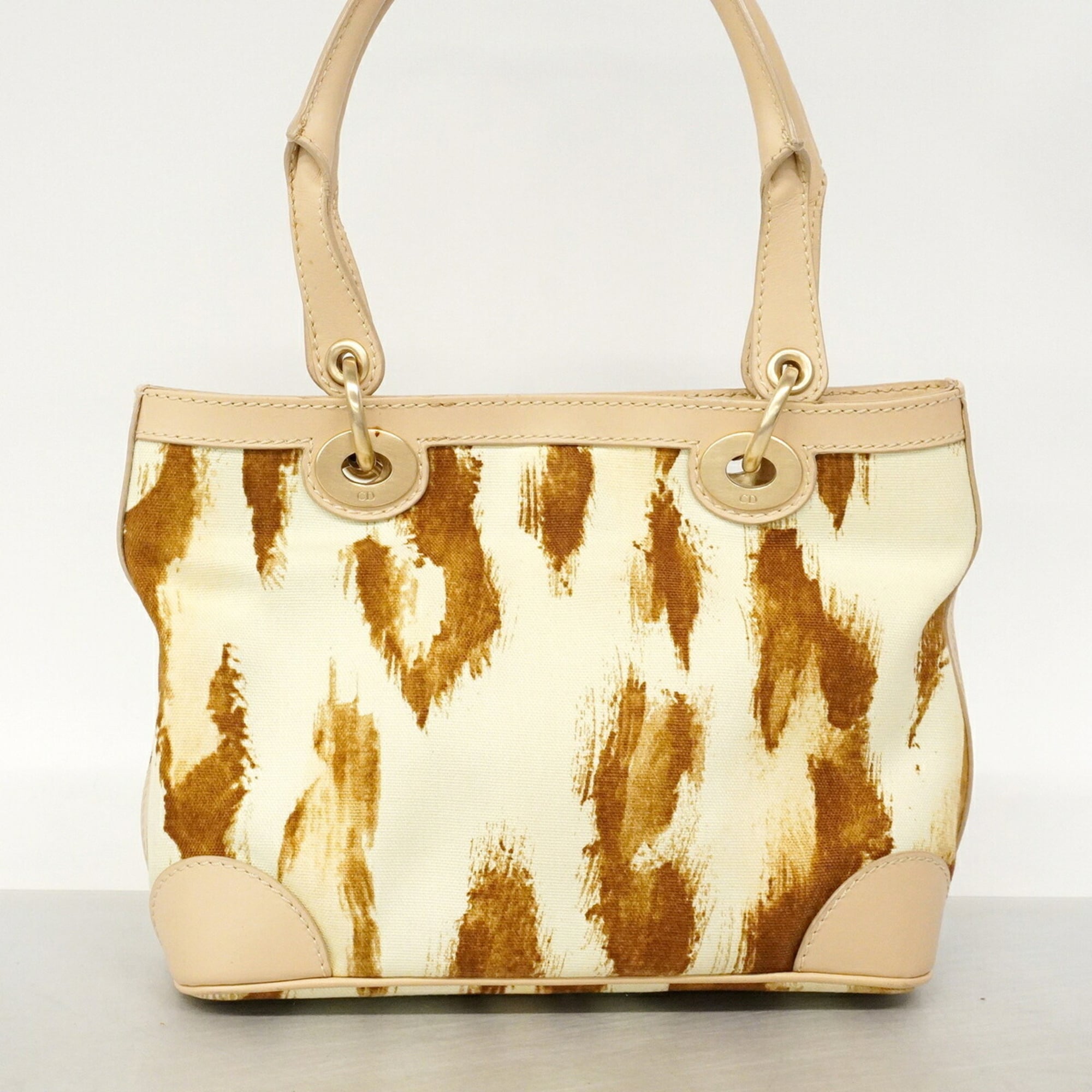 Christian Dior Light Brown Canvas Handbag (Pre-Owned)
