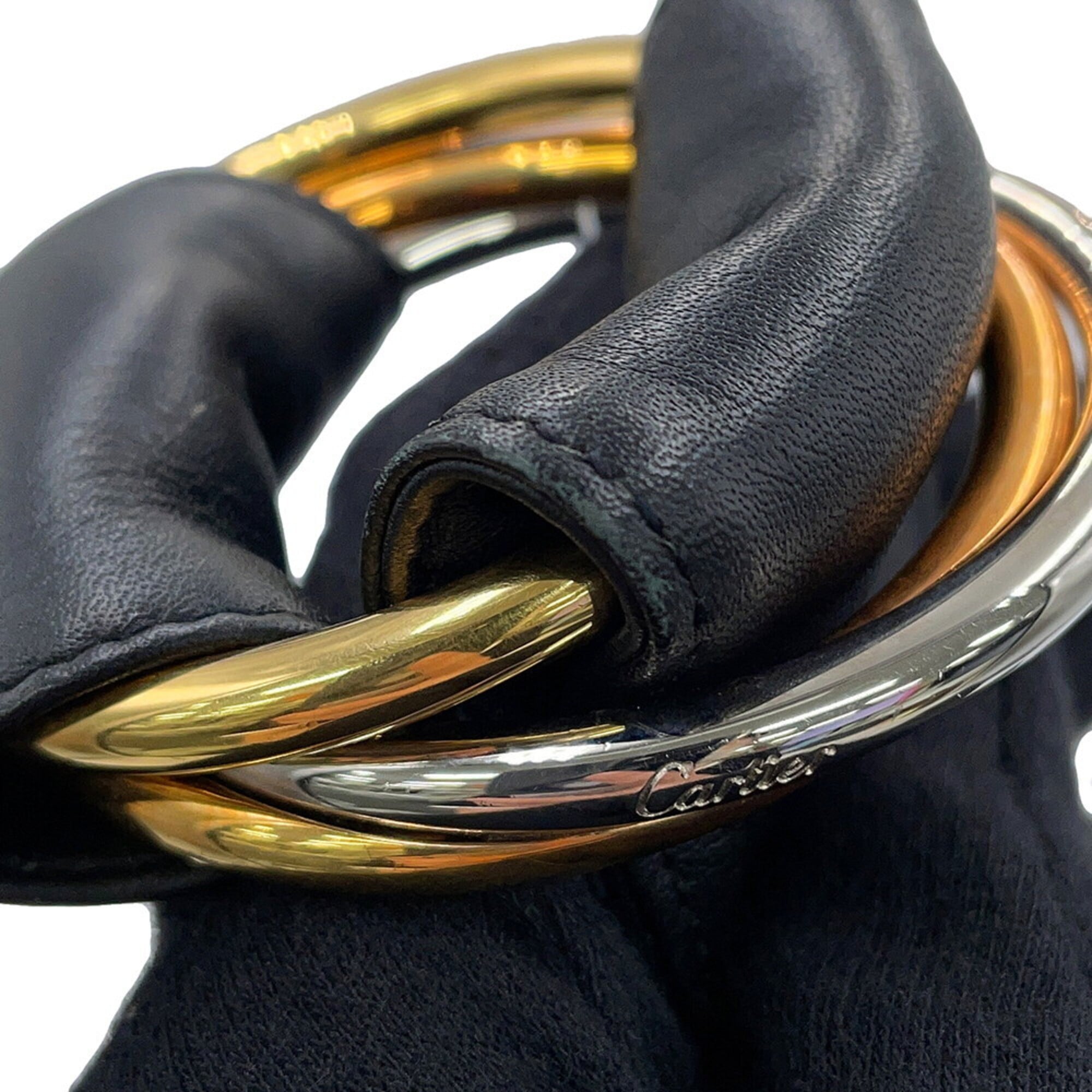 Cartier Trinity Black Leather Handbag (Pre-Owned)