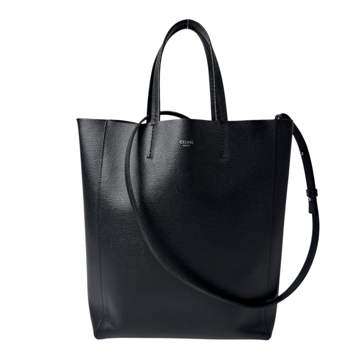 Celine Black Leather Shoulder Bag Tote Bag (Pre-Owned)