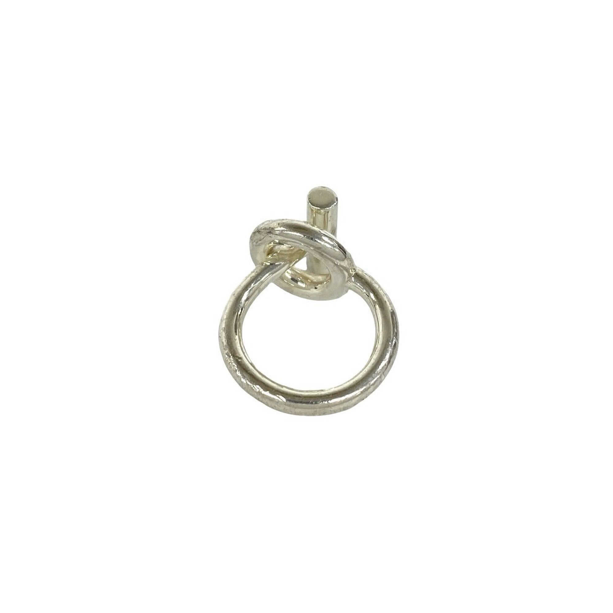 Hermes Silver Silver 925 Band Ring (Pre-Owned)
