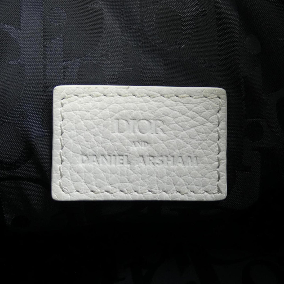 Christian Dior Gray White Handbag Saddle Bag (Pre-Owned)