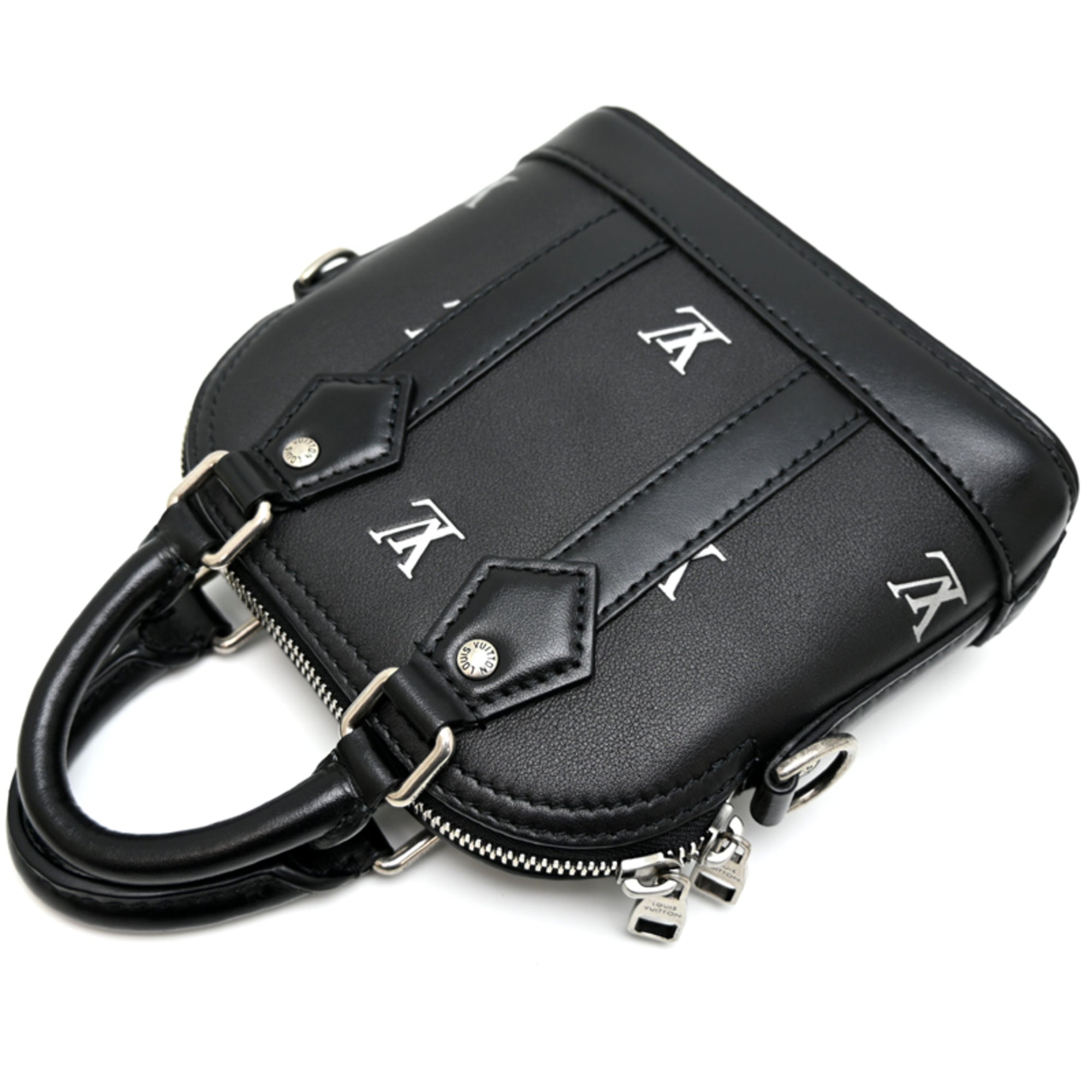 Louis Vuitton Black Leather Shoulder Bag (Pre-Owned)