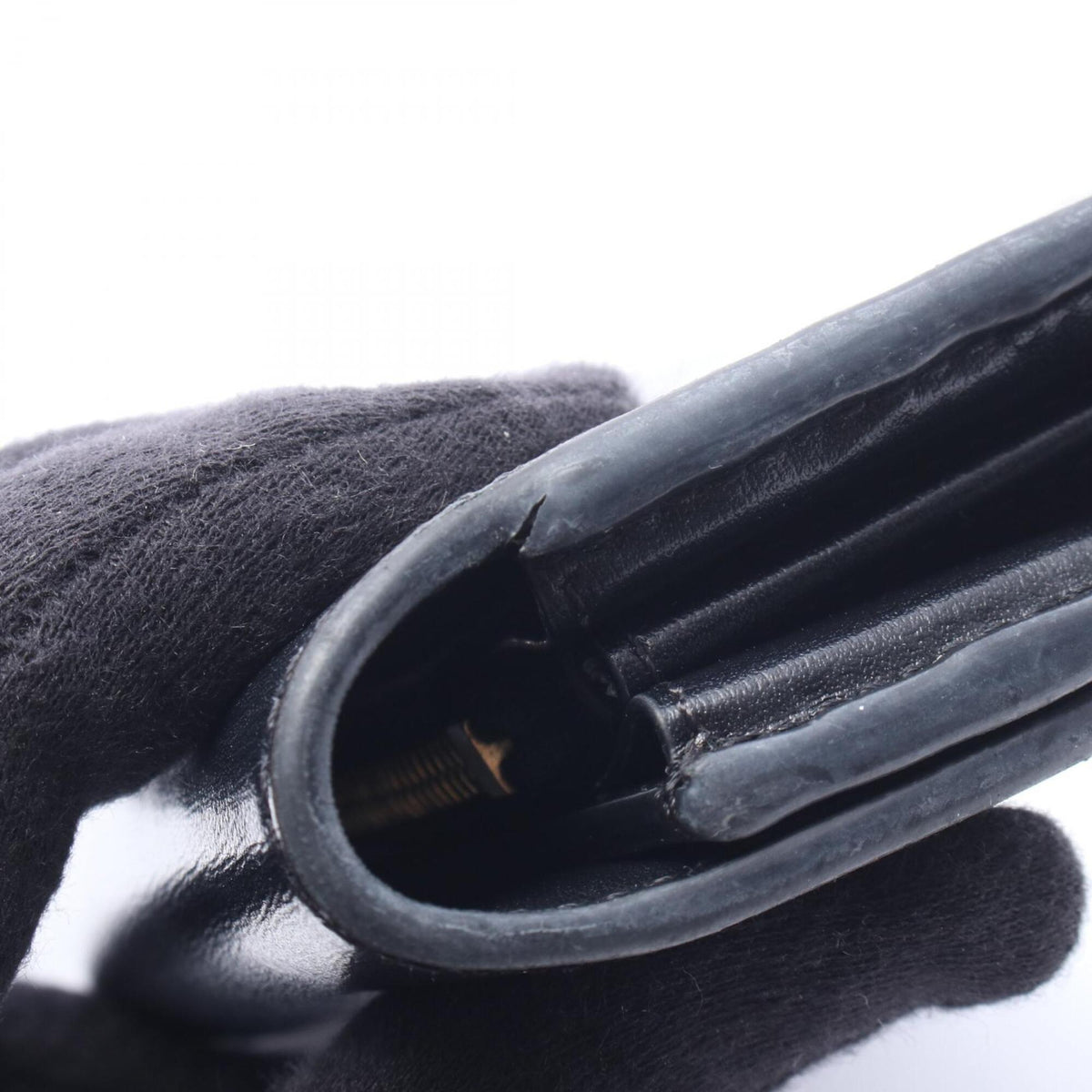 Celine Black Leather Long Wallet (Bi-Fold) (Pre-Owned)