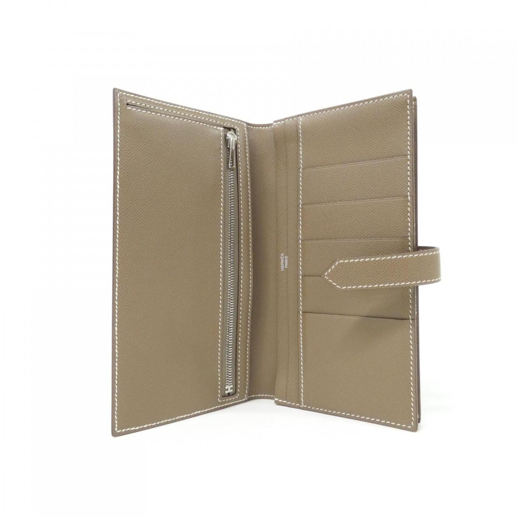 Hermes Etoupe Gray Soufre Long Wallet (Bi-Fold) (Pre-Owned)