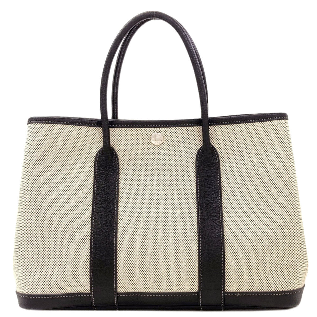 Hermes Gray Toile H Handbag (Pre-Owned)