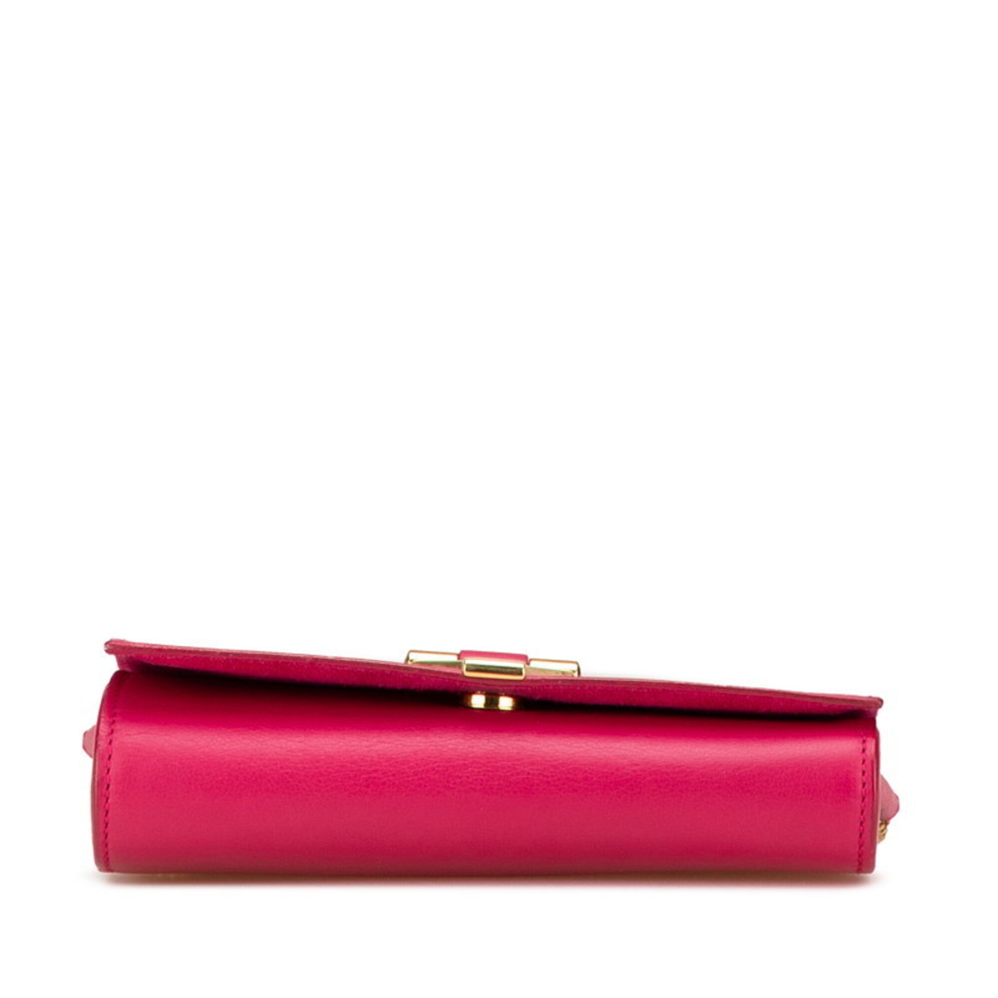 Saint Laurent Gold Pink Leather Shoulder Bag (Pre-Owned)
