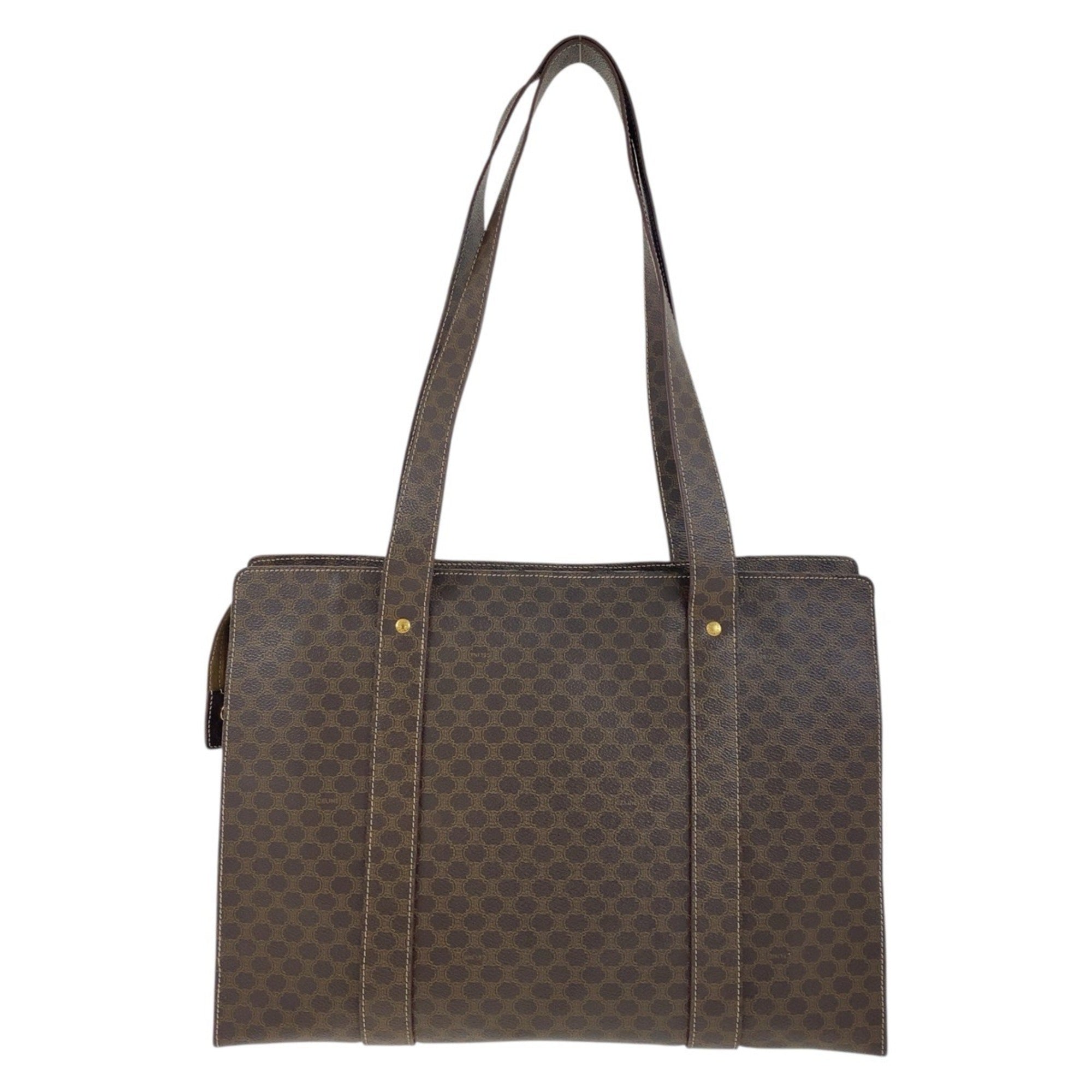 Celine Brown Pvc Shoulder Bag Tote Bag (Pre-Owned)