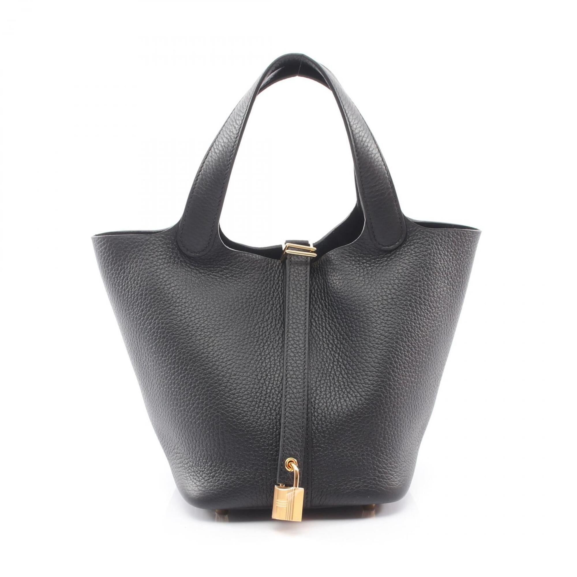 Hermes Black Taurillon Clemence Leather Handbag (Pre-Owned)
