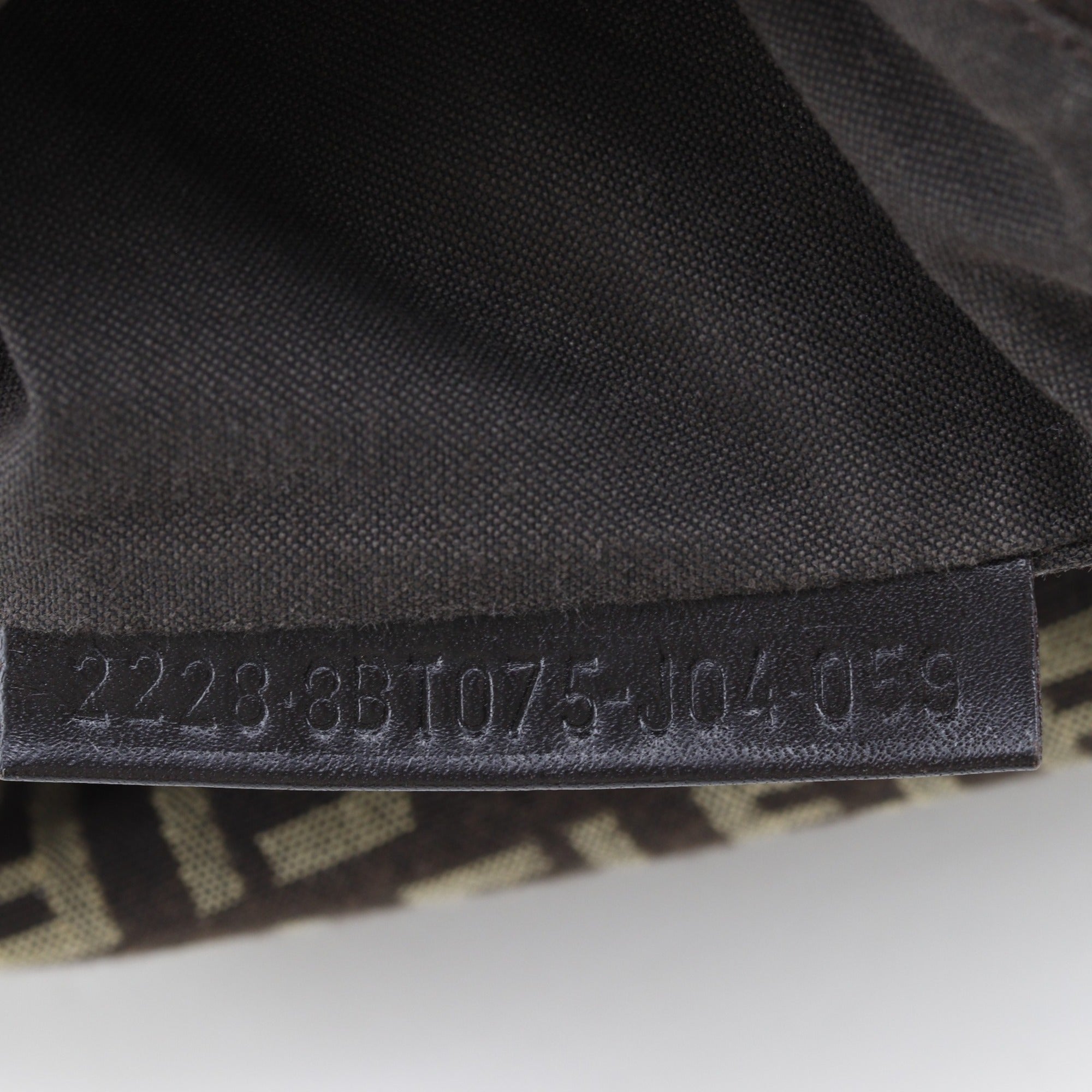 Fendi Brown Zucchino Canvas Shoulder Bag (Pre-Owned)