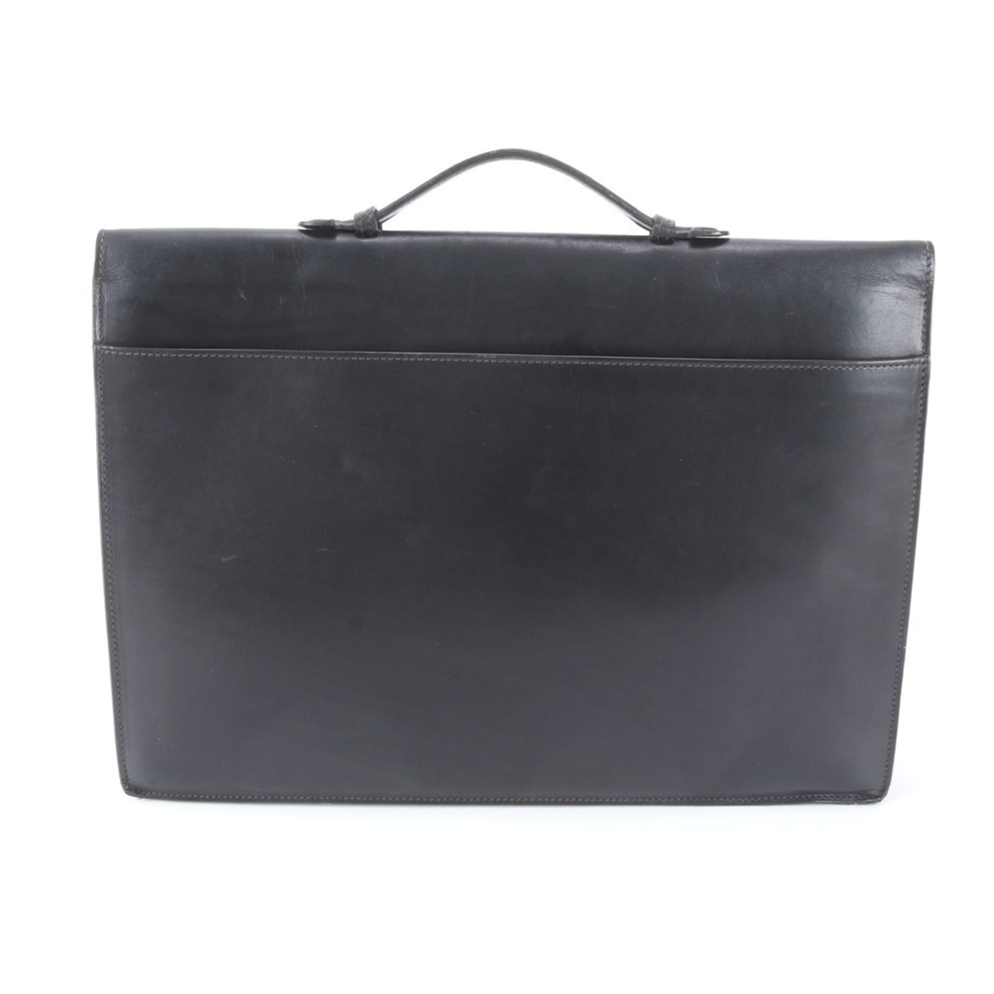 Salvatore Ferragamo Black Leather Briefcase (Pre-Owned)